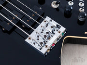 Warlock Bass bridge, pickups and controls close-up