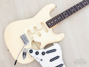 1985 Fender ST72-55 Stratocaster Olympic White, pickguard lifted