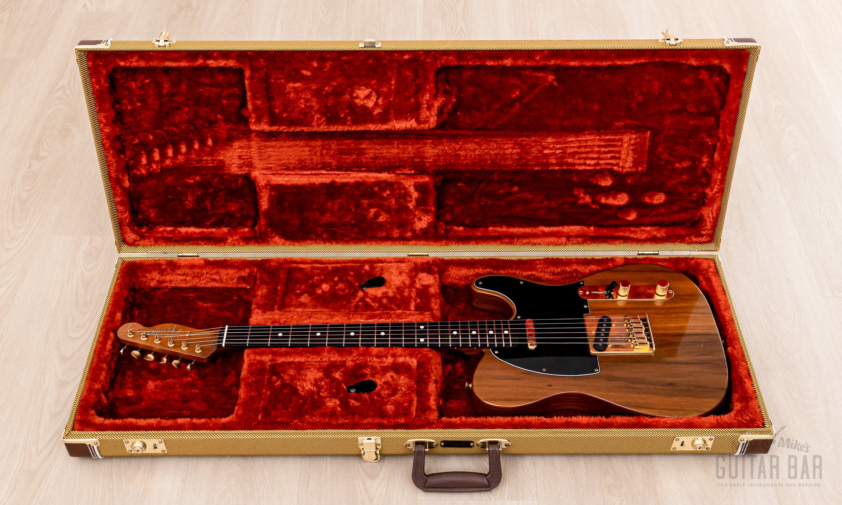 1990 Fender Telecaster TL62-115WAL Walnut, Lacquer Finish, USA Pickups & Gold Hardware w/ Tweed Case, Japan MIJ Fujigen