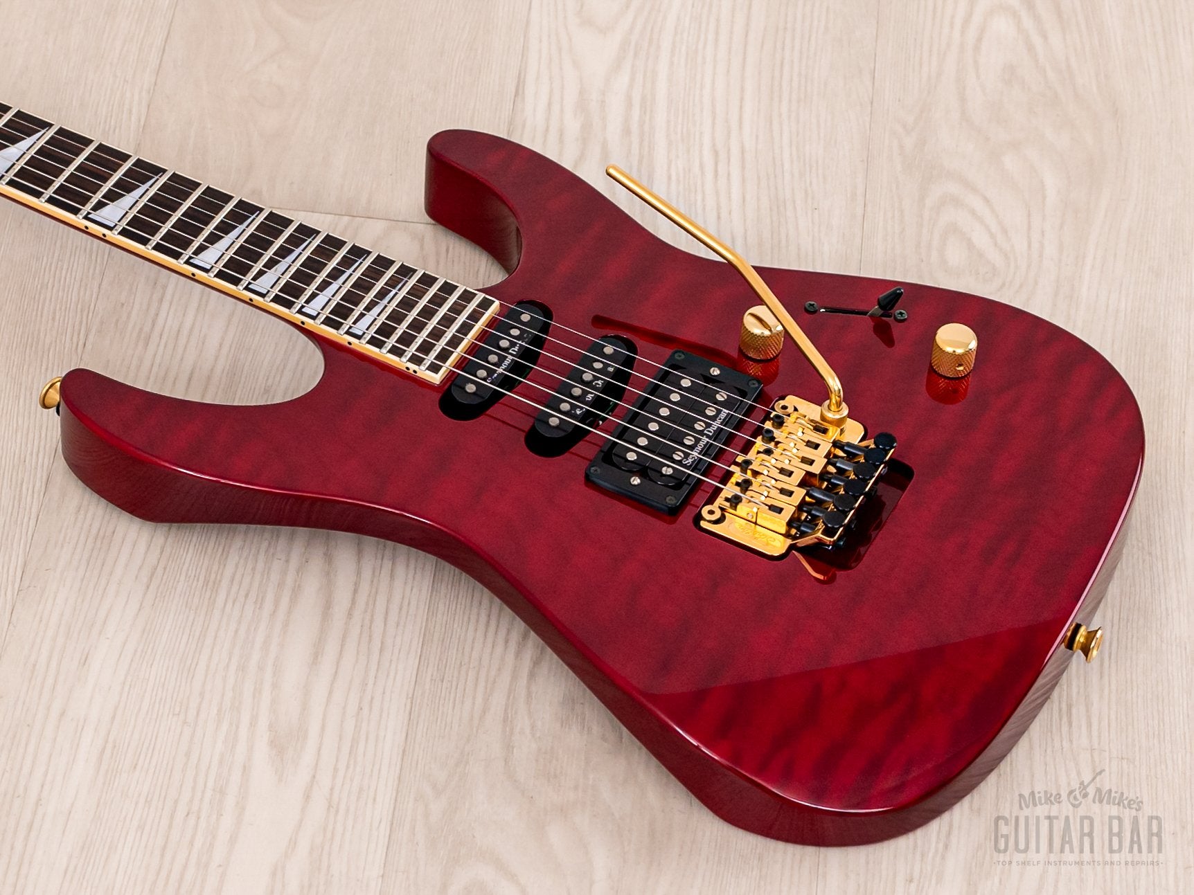 1999 Jackson Stars Japan Pride Soloist J.P. SL-175 Trans Red Quilt Top SSH Superstrat w/ Case