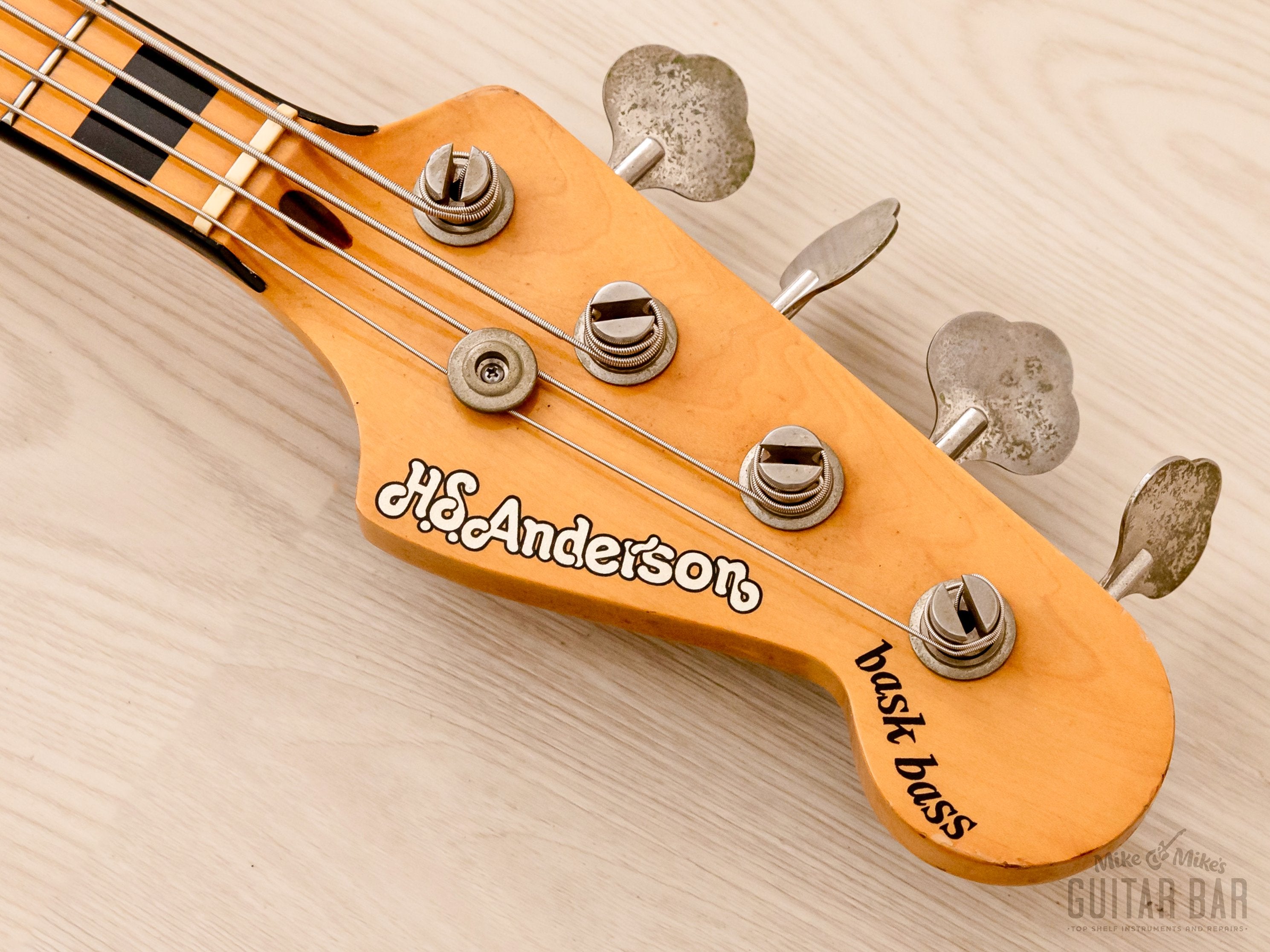 1976 H.S. Anderson Bask Bass HS-B1 Vintage Jazz Bass Natural Ash, Japan