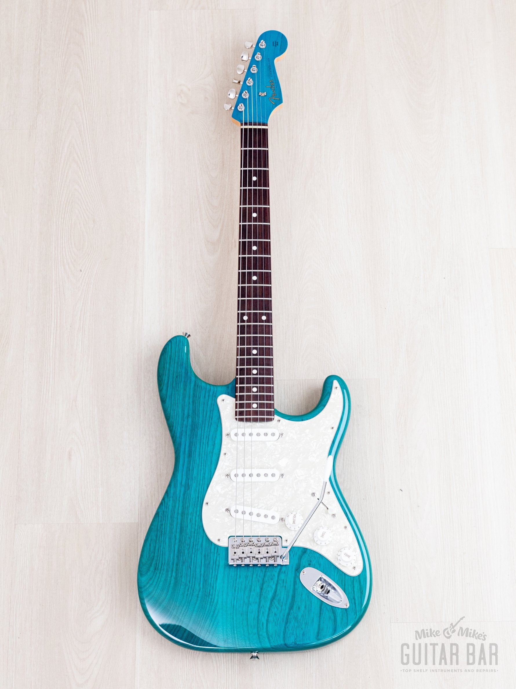 2012 Fender '62 Stratocaster ST62/ASH/MH Transparent Blue +