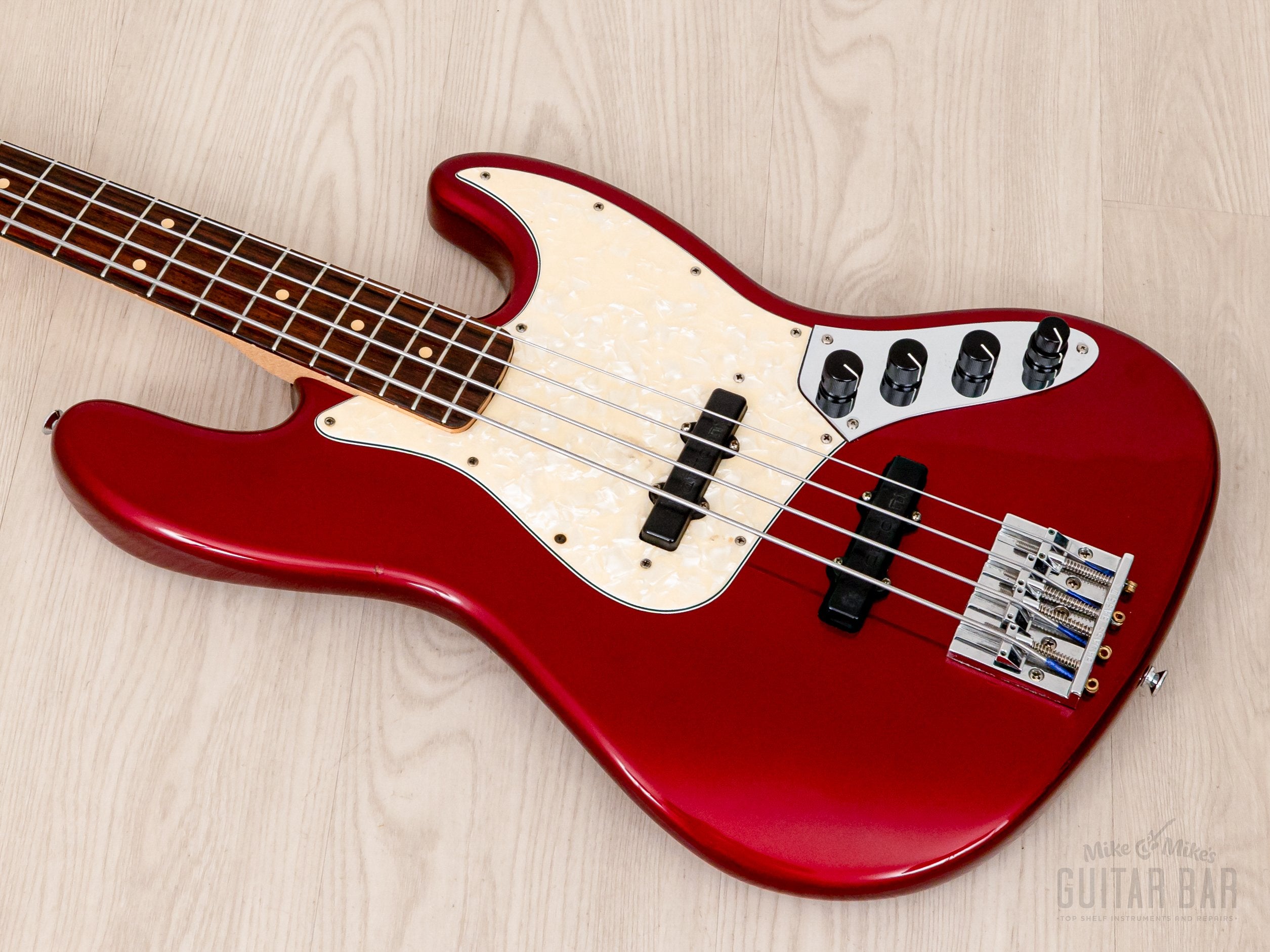 1998 Fender Custom Shop '62 Jazz Bass Candy Apple Red w/ Headstock, Bartolini Mods