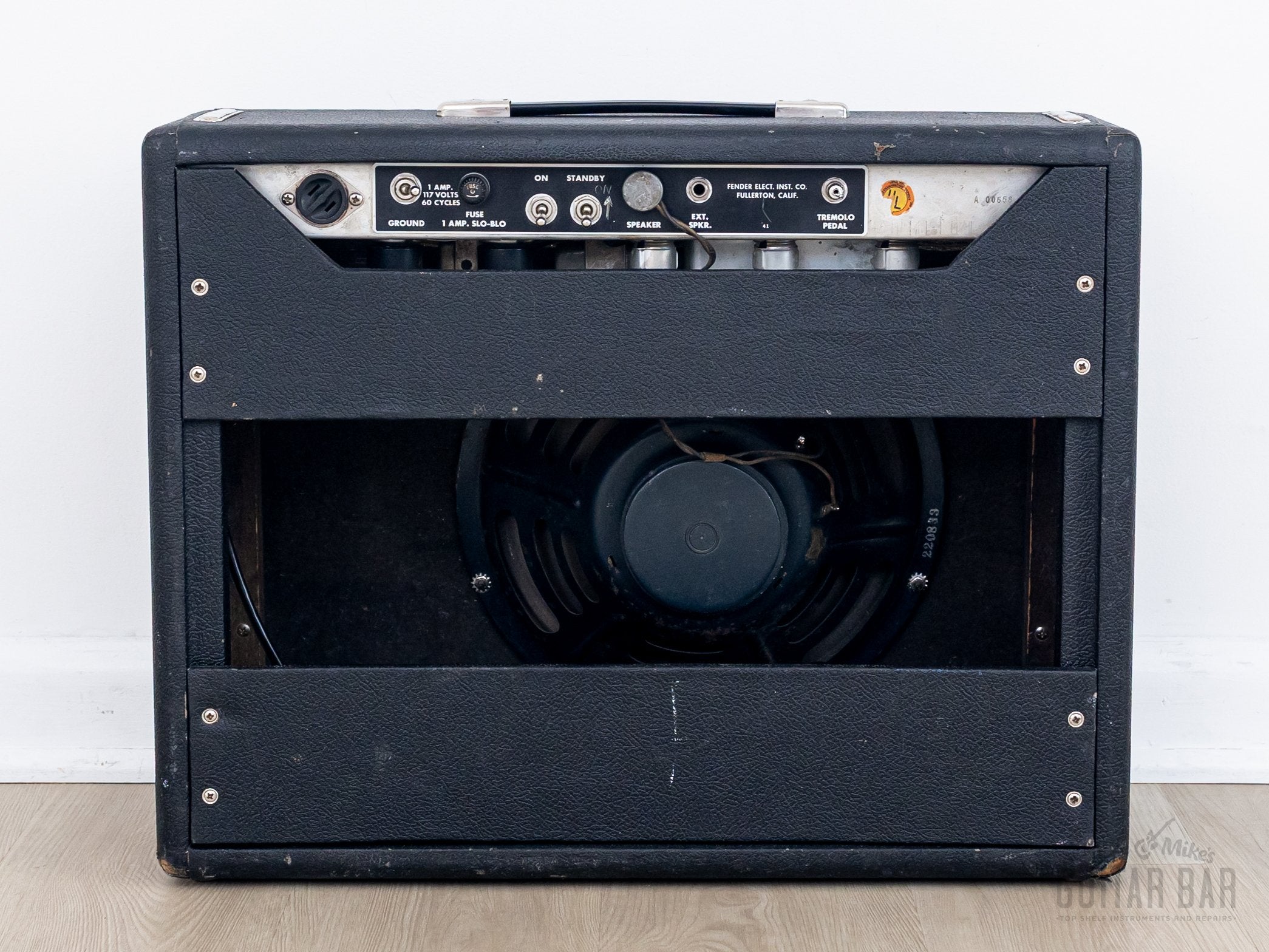 1963 Fender Deluxe Non-Reverb Black Panel Pre-CBS Tube Amp w/ Vintage