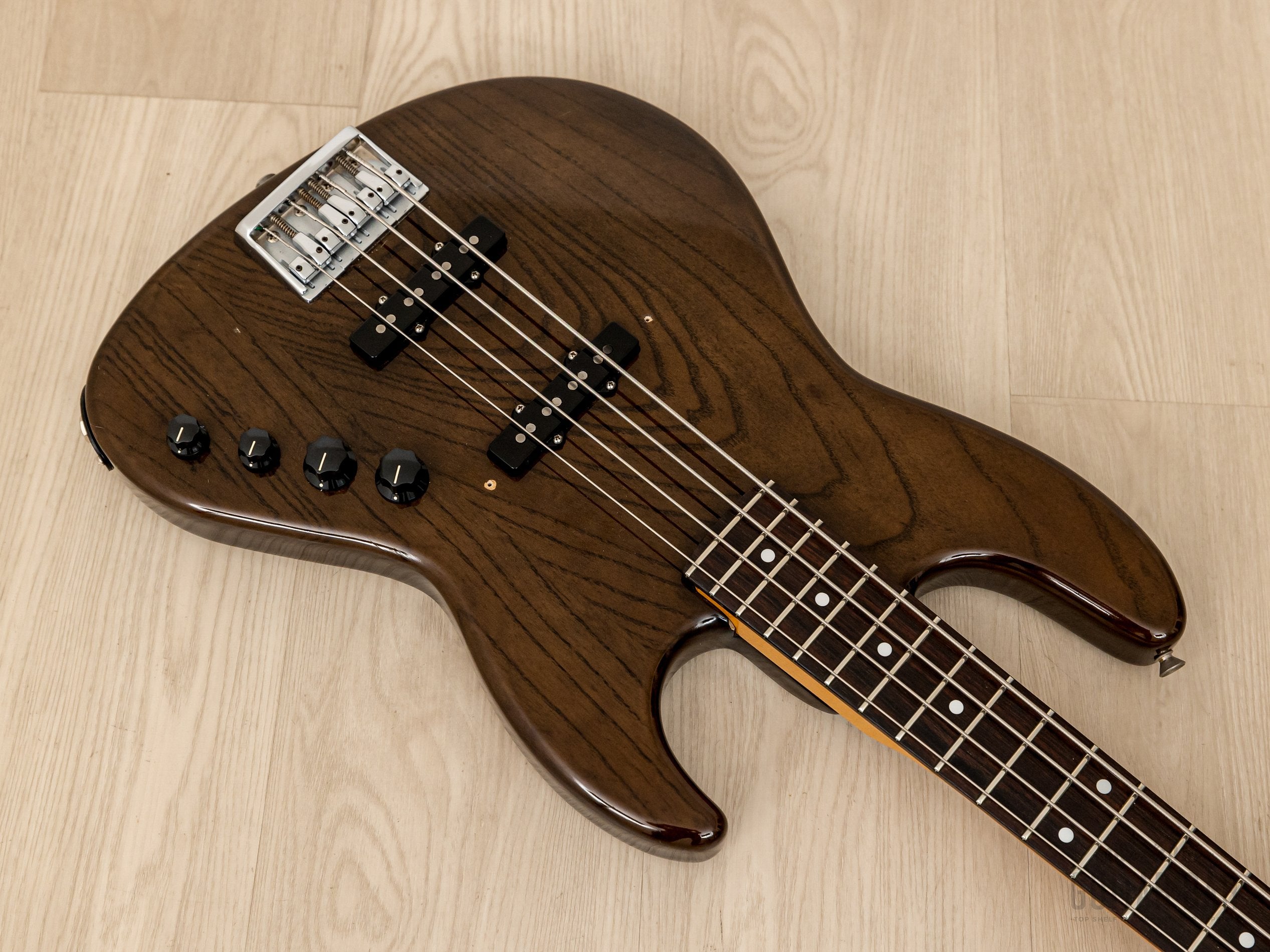 1990 Fender Pro Feel Jazz Bass JBR-800 Walnut w/ Pure Vintage '66 Pickups, Japan MIJ Fujigen