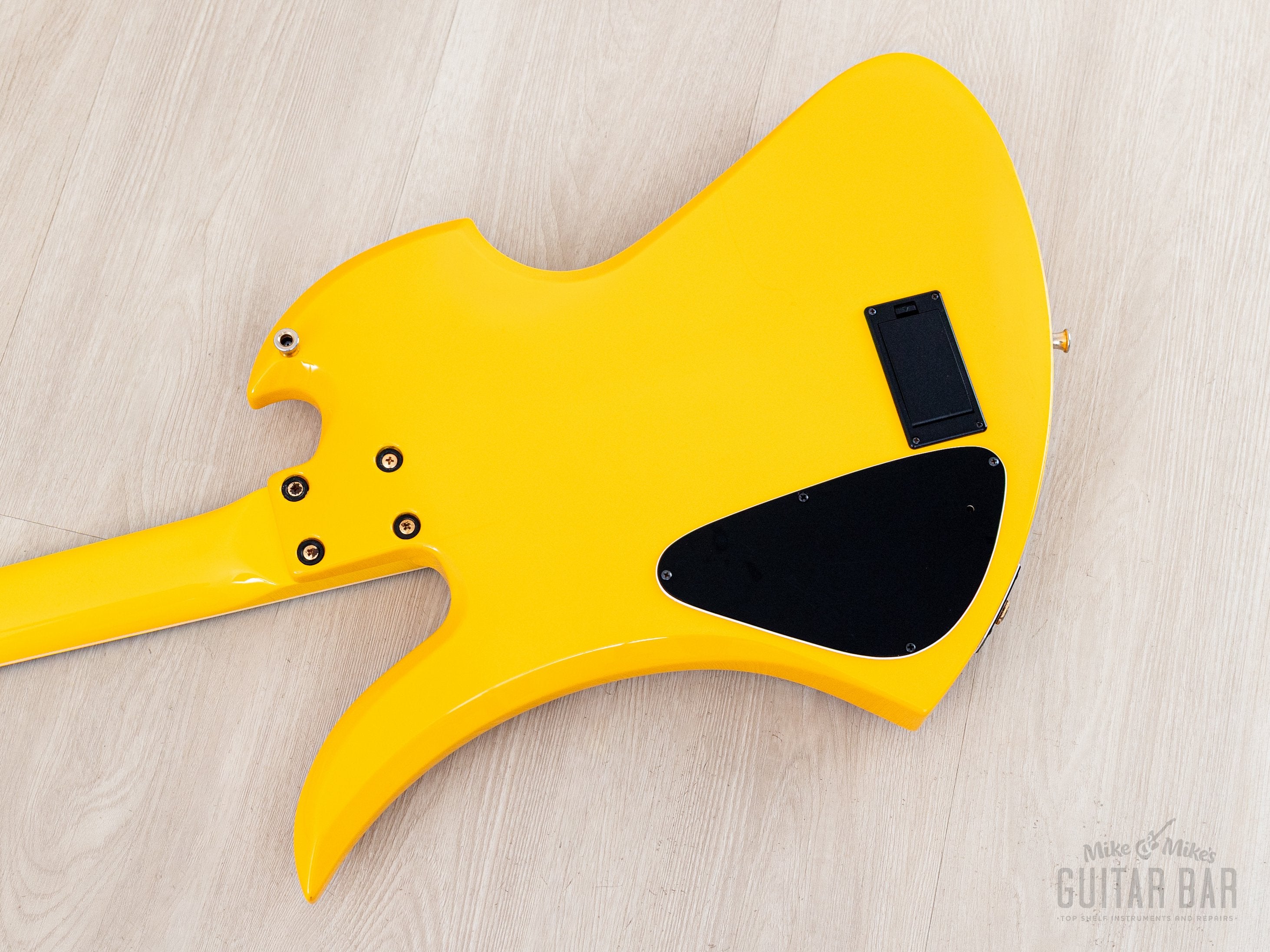 Burny Mockingbird MG-145S HY Hide X Electric Guitar Yellow Heart w/ Su
