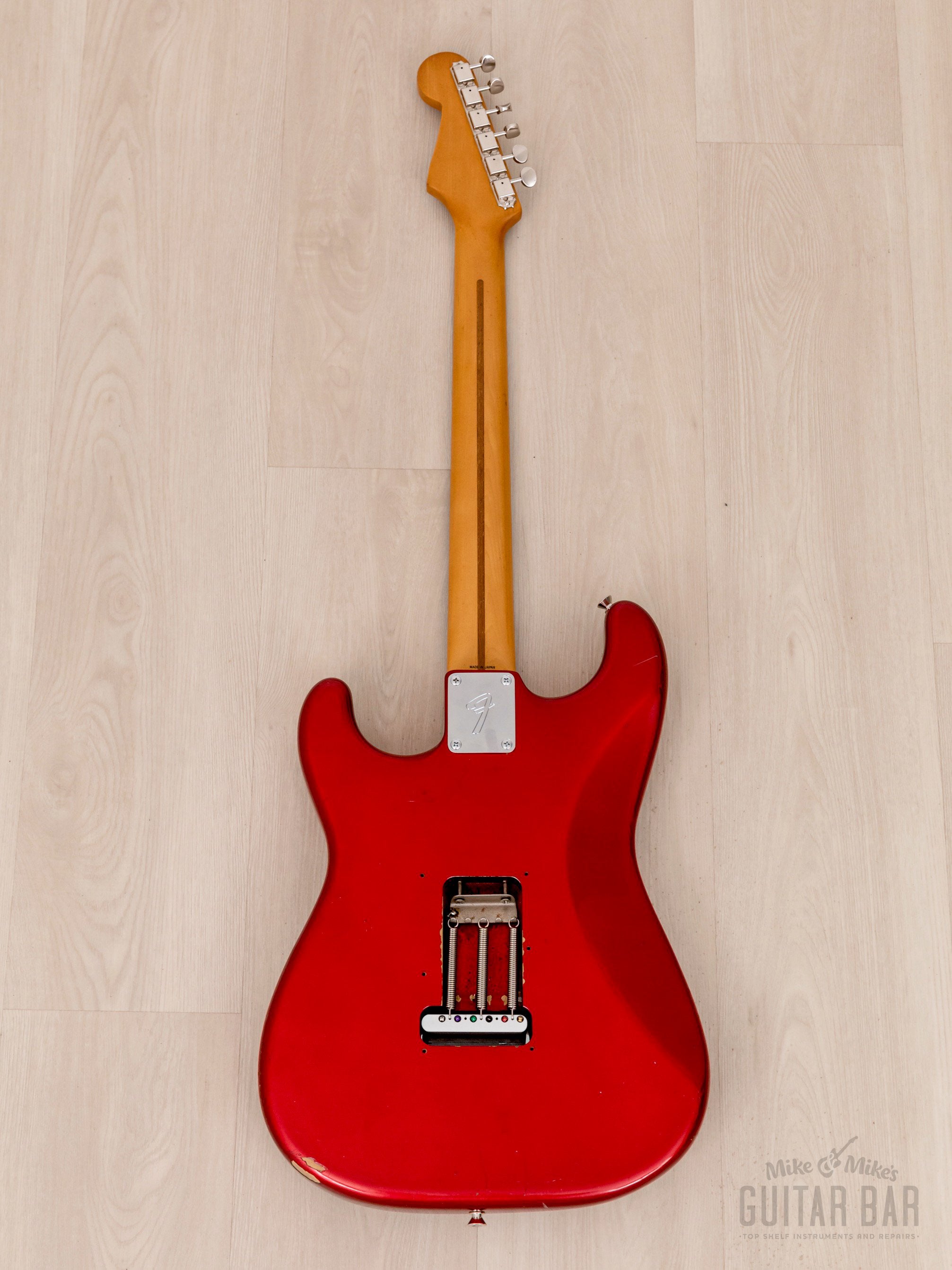 1990 Fender Order Made Stratocaster Scalloped Fretboard, Candy Apple Red w/ Seymour Duncan Hot Rails, Japan MIJ Fujigen