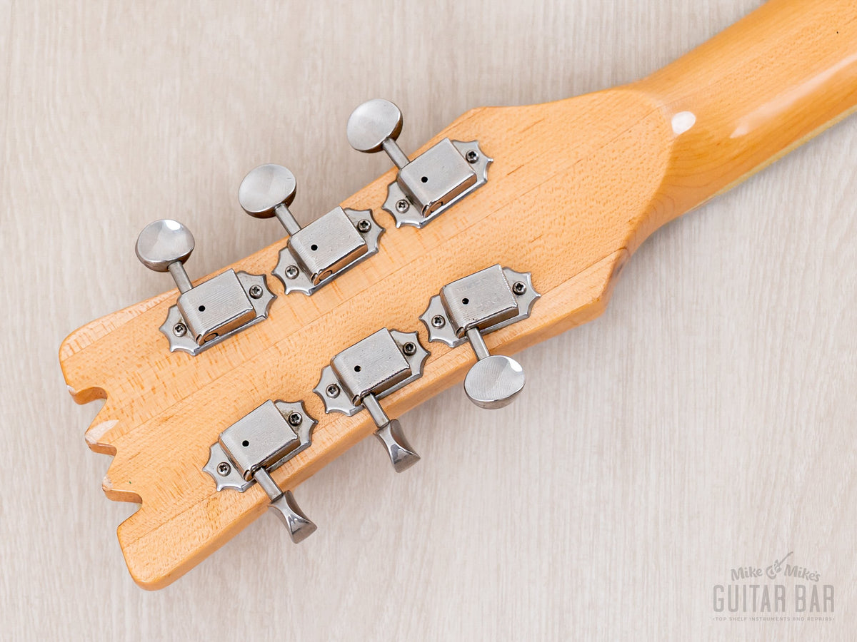 Mosrite '65 PW #60 headstock back with Kluson Deluxe tuners