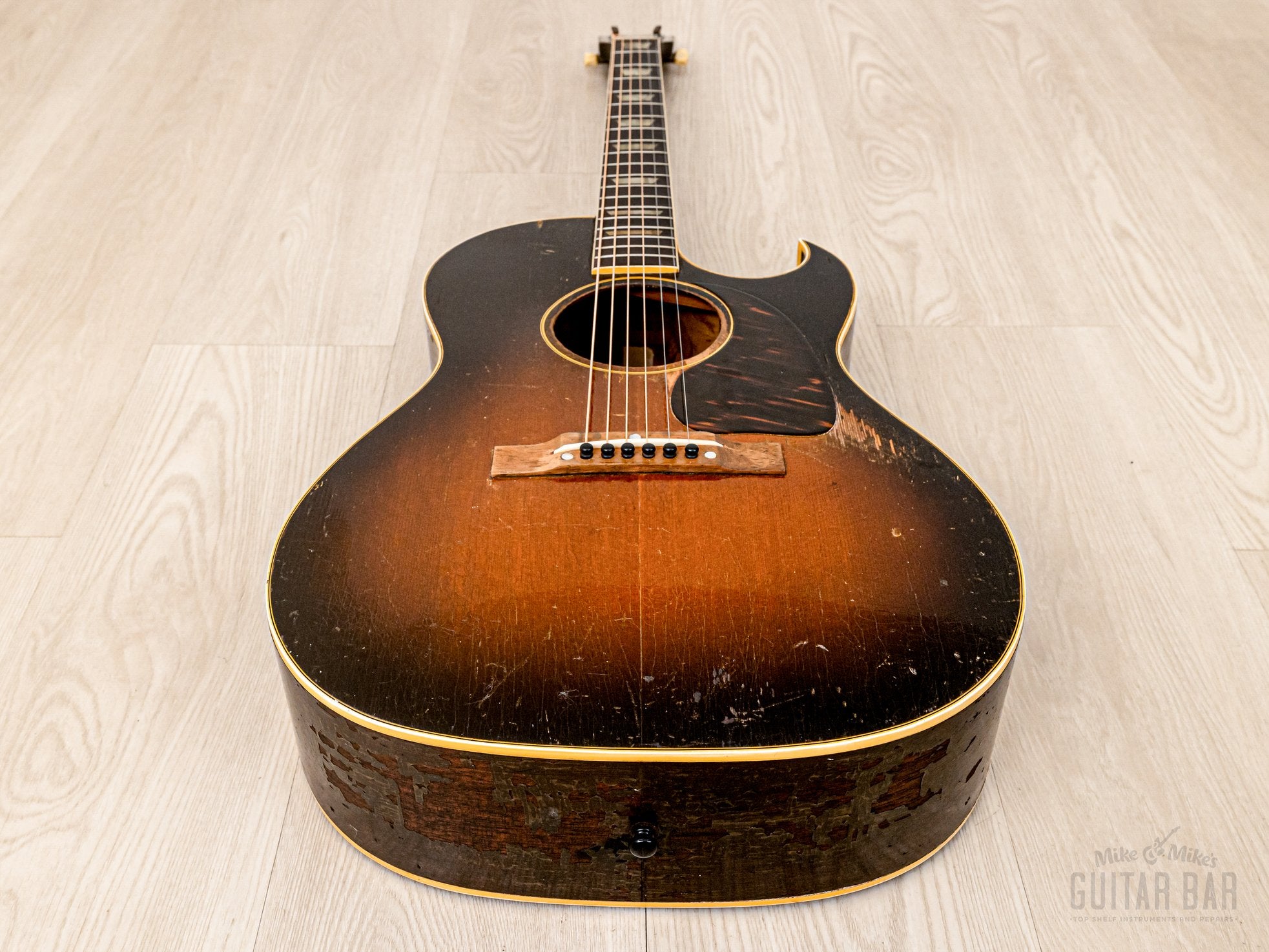 1951 Gibson CF-100 Vintage Cutaway Acoustic Guitar Sunburst w/ Case, LG-2