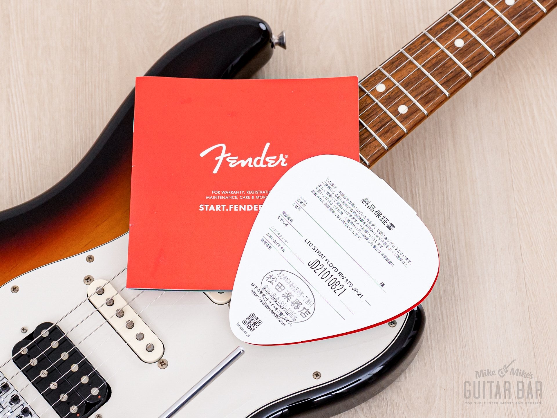 2021 Fender Made in Japan Limited Stratocaster with Floyd Rose Sunburs