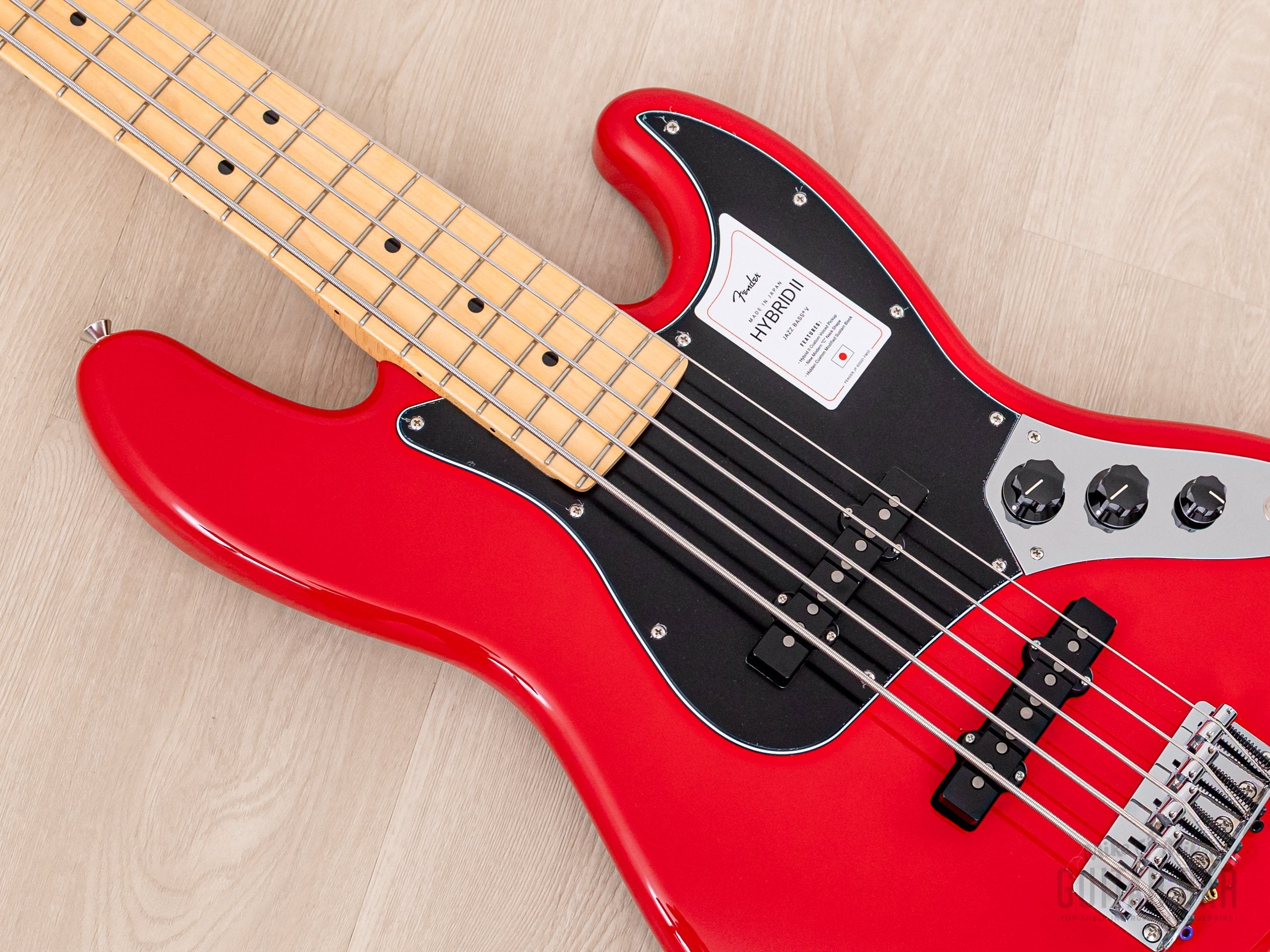 2023 Fender Hybrid II Jazz Bass V 5-String Modena Red, Mint