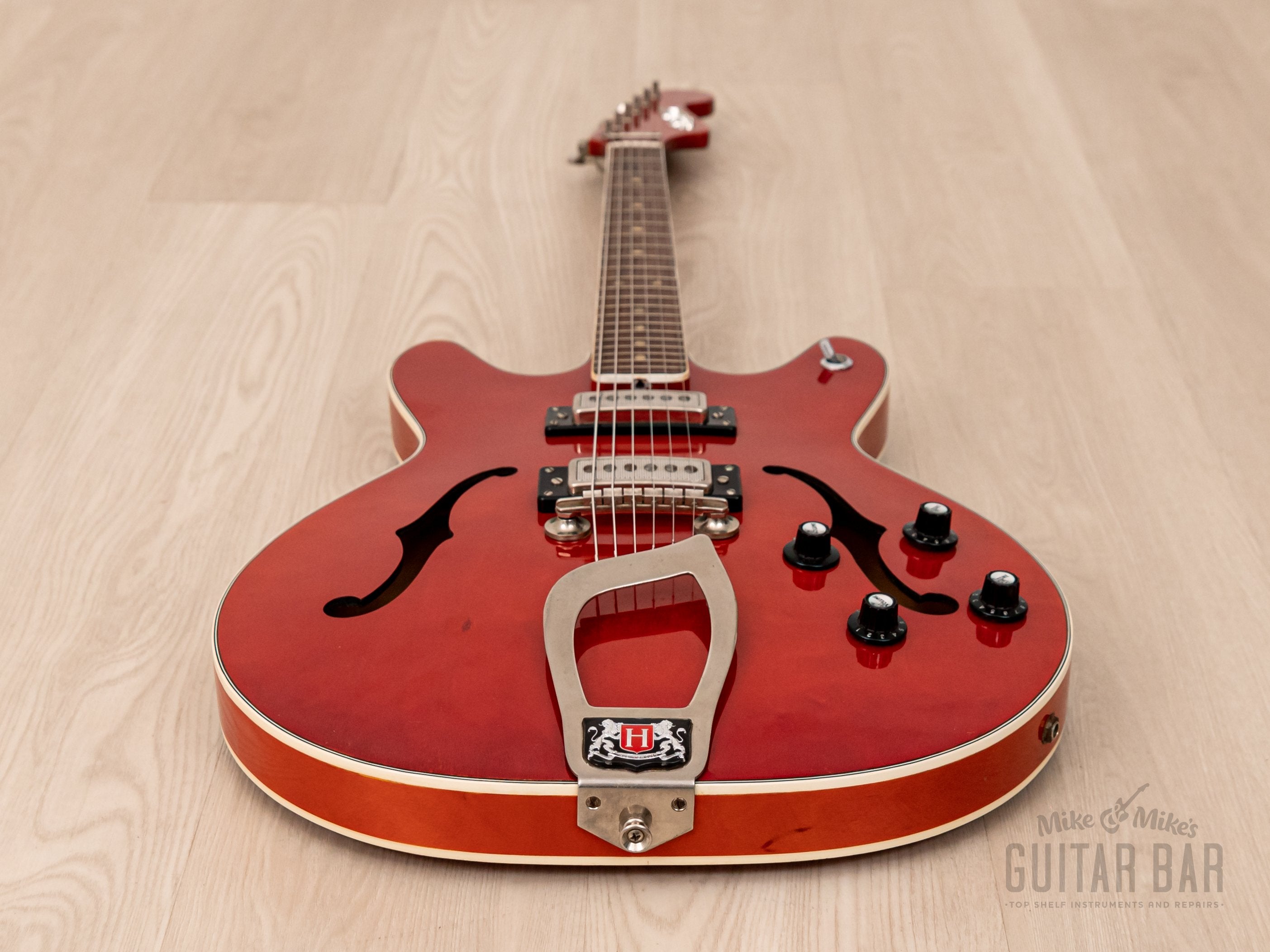 1960s Hagstrom Viking V1 Vintage Hollowbody Cherry Red w/ Case