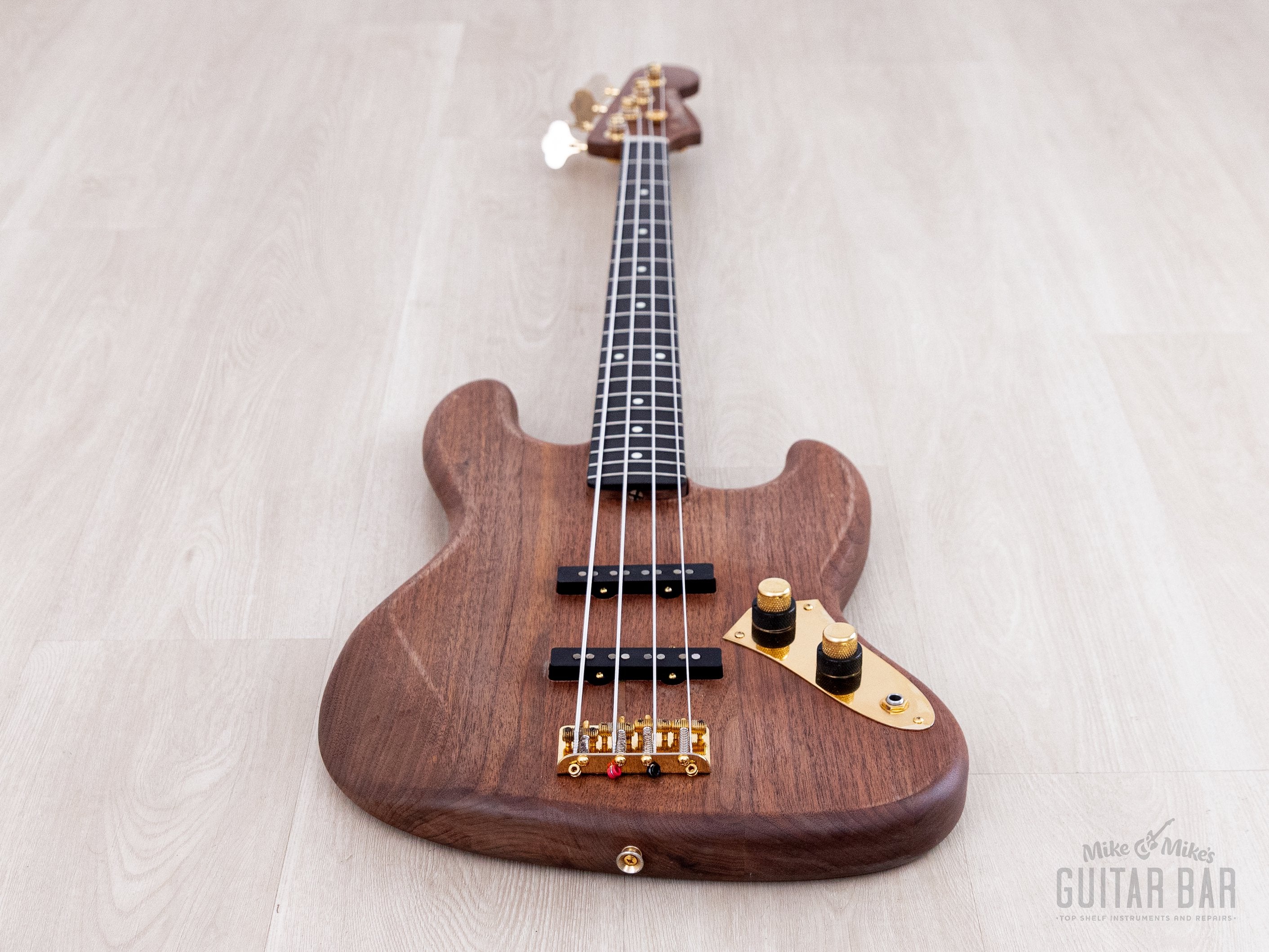 1982 Fender JV Order Made Jazz Bass Walnut + Ebony w/ Gold Hardware, F