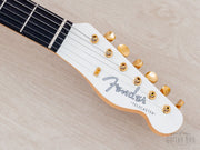 2025 Fender Traditional II 60s Telecaster White Pearl, headstock front with gold tuners
