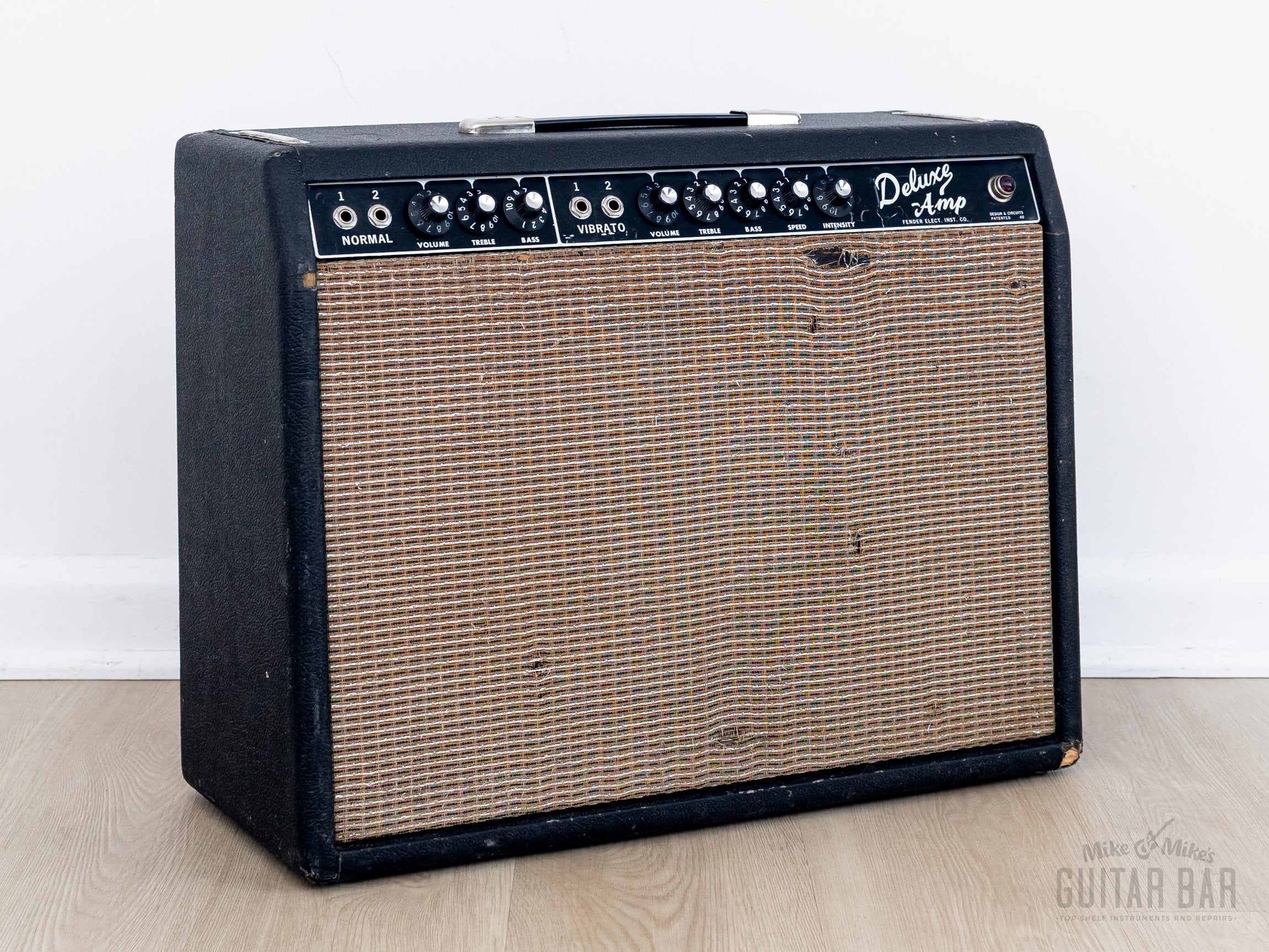 1963 Fender Deluxe Non-Reverb Black Panel Pre-CBS Tube Amp w/ Vintage