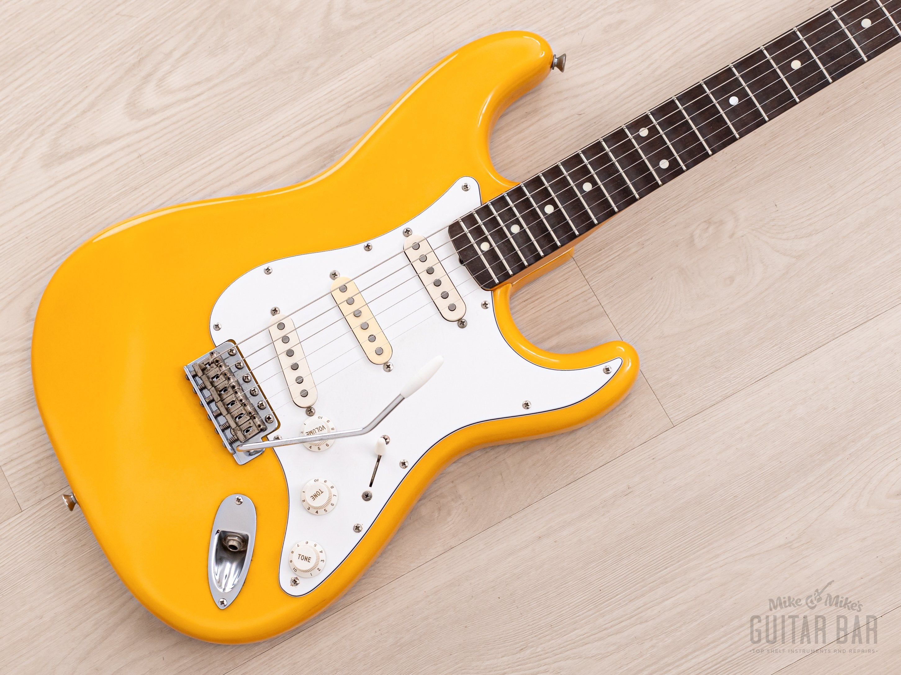 1986 Fender Order Made Yngwie Malmsteen Stratocaster ST62 Yellow White w/ USA Dimarzio DP117, Japan MIJ Fujigen