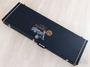 Black hardshell bass case with Mosrite Ventures logo