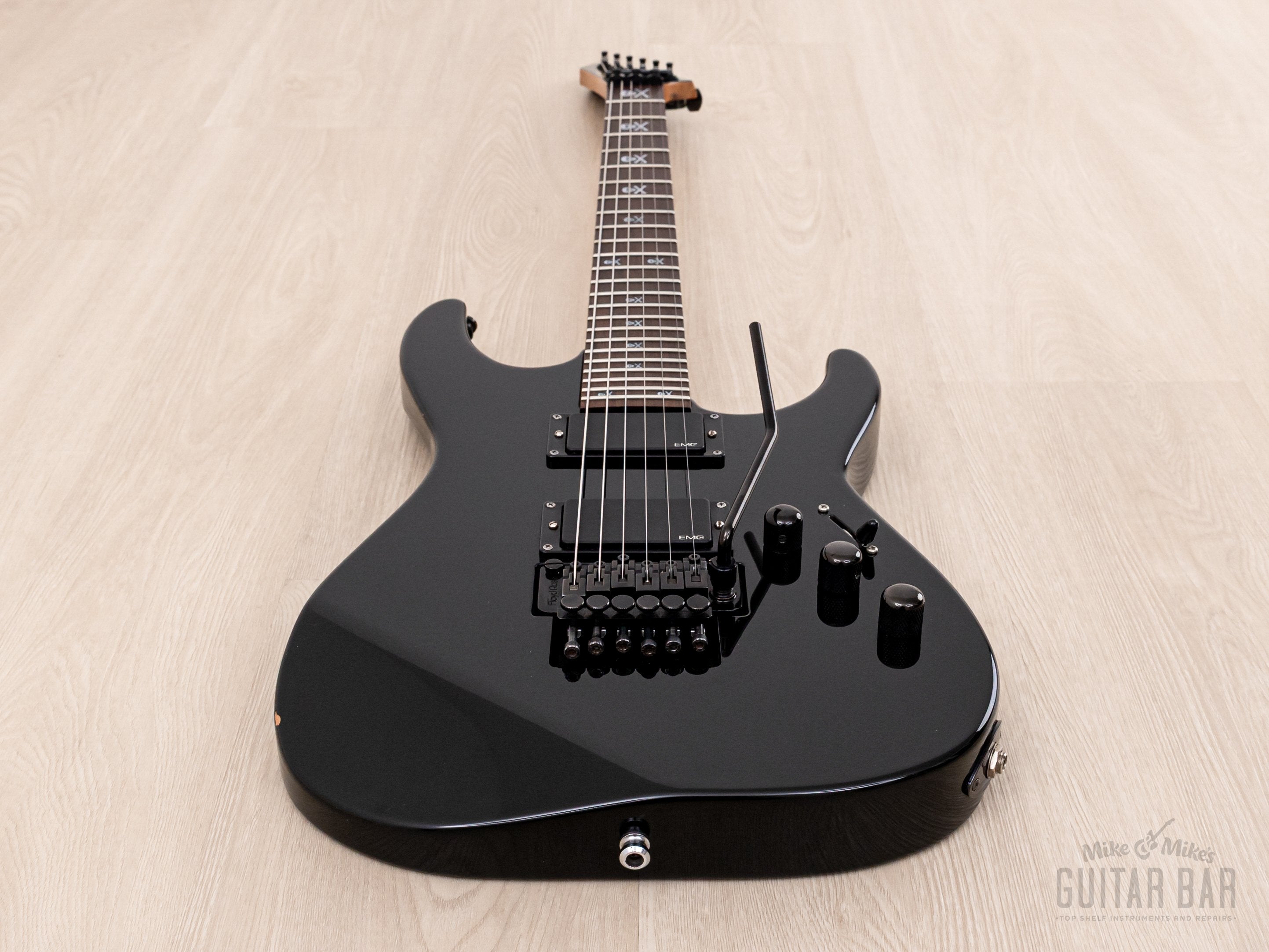 1997 ESP KH-2 Kirk Hammett Signature Black w/ EMG, Case