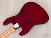 2008 Fender Aerodyne Jazz Bass AJB-110DMC Trans Red, back of body close-up