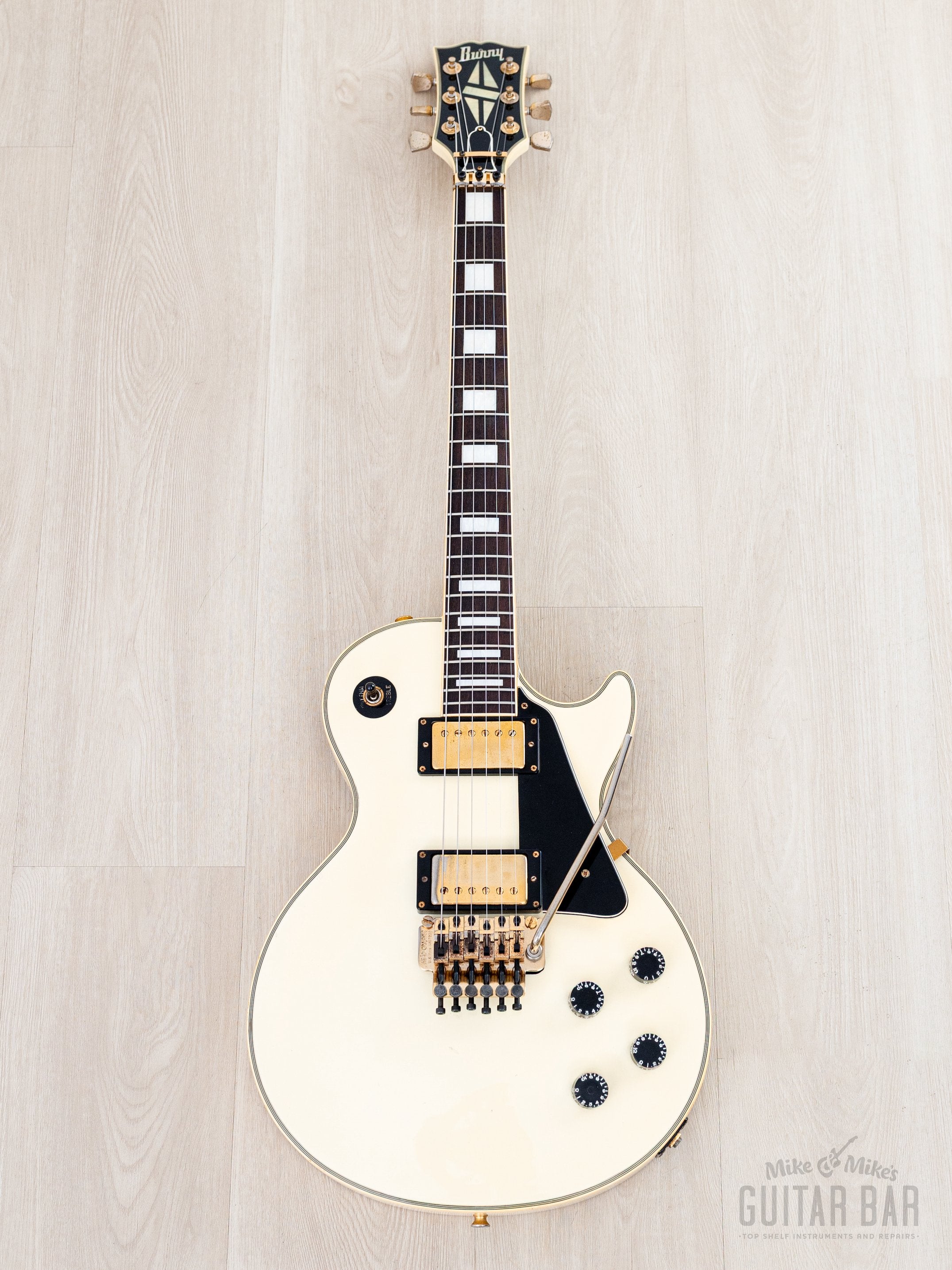 1987 Burny LC-100YS Yasu Signature Vintage Guitar Snow White w/ Tremol