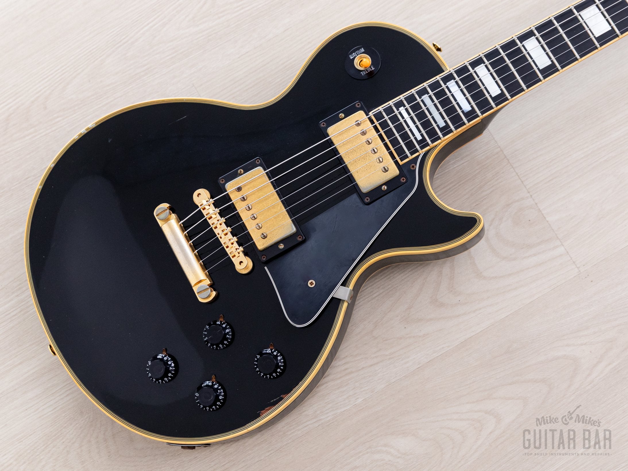 ギター Gibson Les PaulClassic 1992 Pre-Historic 1992 Gibson Pre-Historic '57 Les Paul Custom Black Beauty LPB7 w/ '57