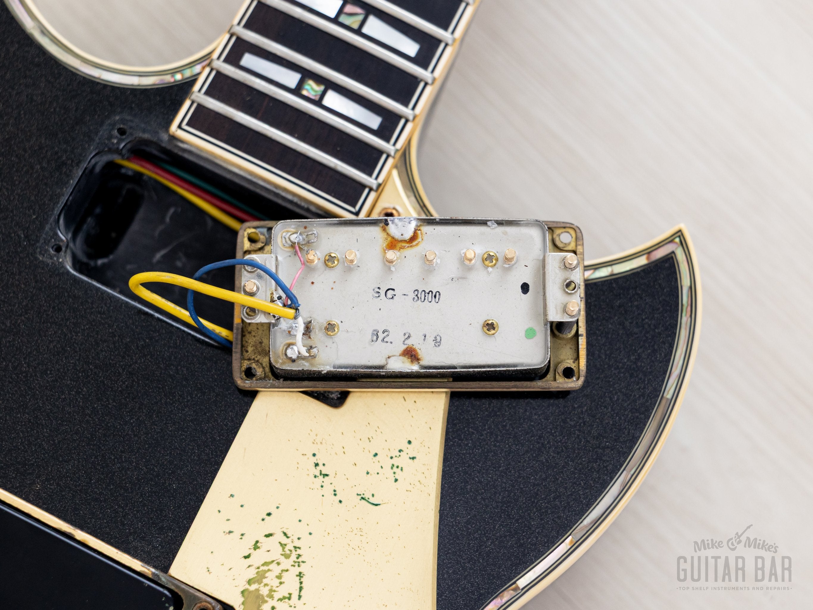 1987 Yamaha SG3000 Custom Metallic Black Vintage Neck Through Guitar w