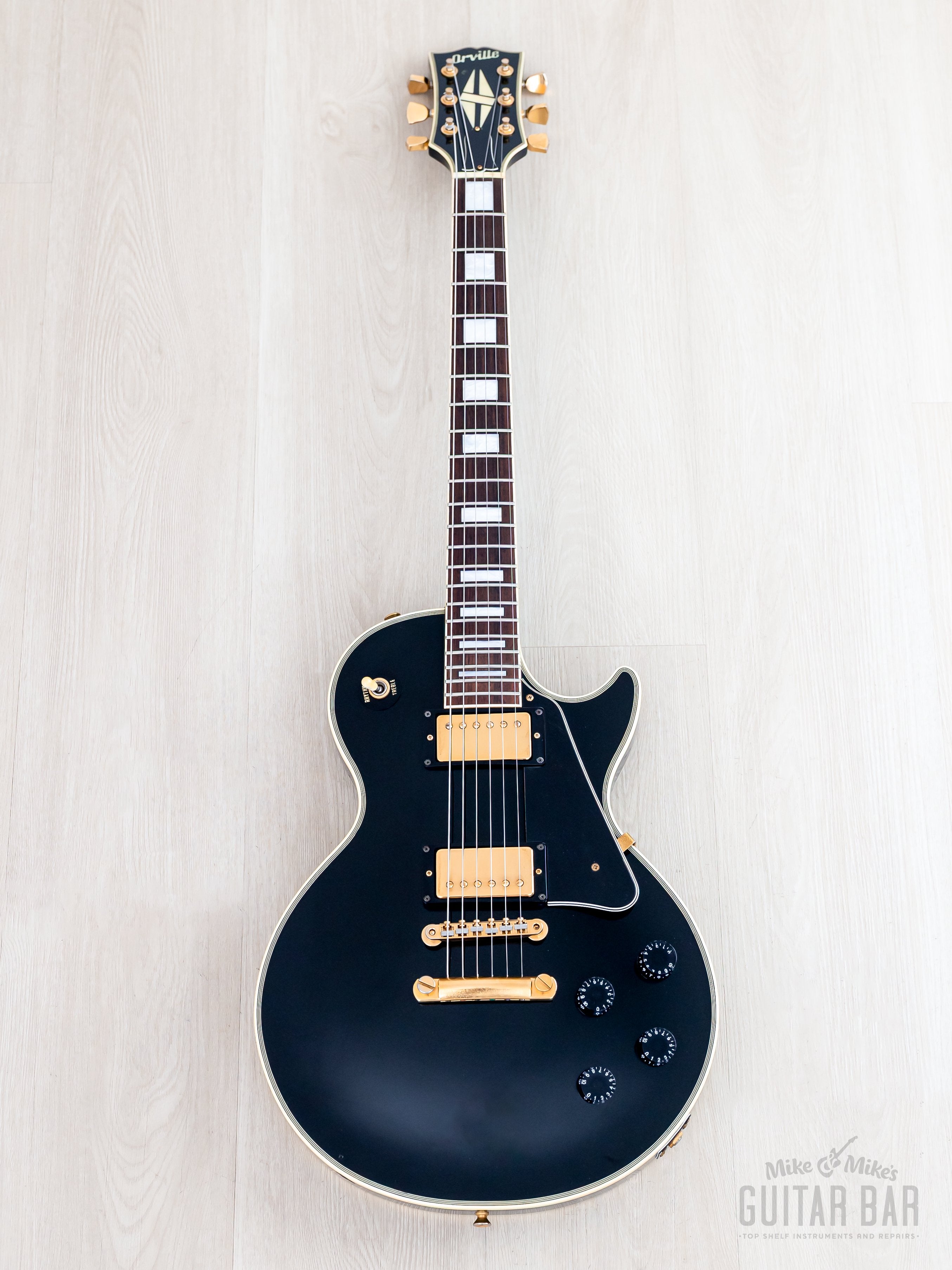 1995 Orville Les Paul Custom Black Beauty LPC-75 Ebony Gibson-Licensed