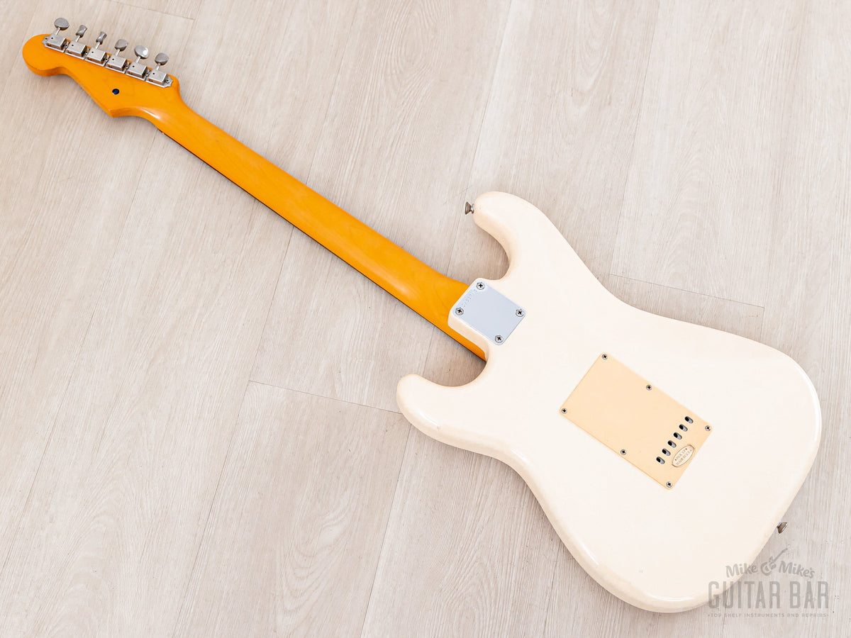Back of the Stratocaster with maple neck
