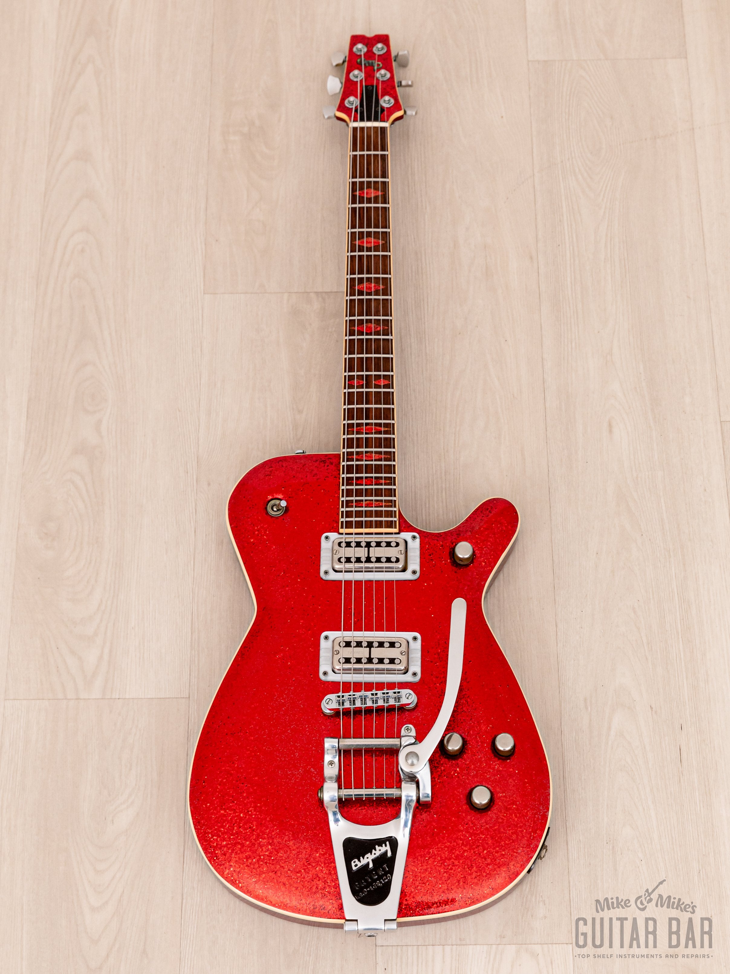 1990s GMP Roxie Duo Jet-Style Guitar Red Metalflake w/ TV Jones MagnaTron Pickups, Case