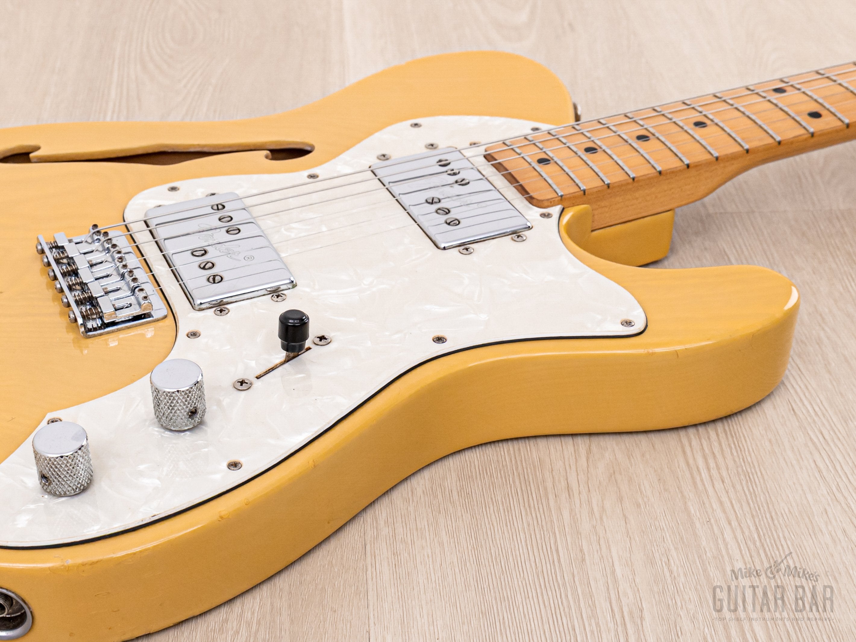 1983 Fender JV Telecater Thinline ‘72 Vintage Reissue TN72-70 Butterscotch w/ Wide Range, Japan MIJ Fujigen