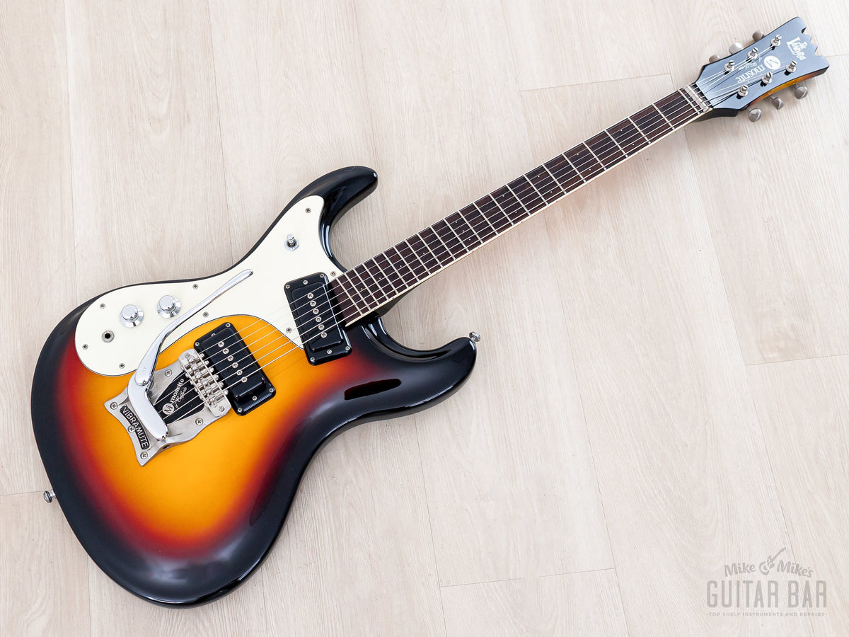 Left-handed Mosrite Super Custom '65 front diagonal view