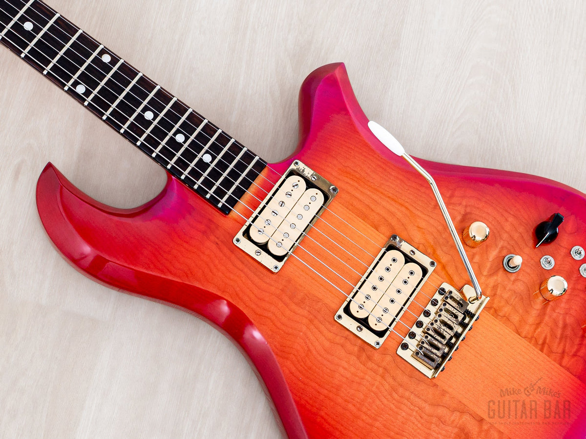 Eagle body and rosewood fretboard, angled view