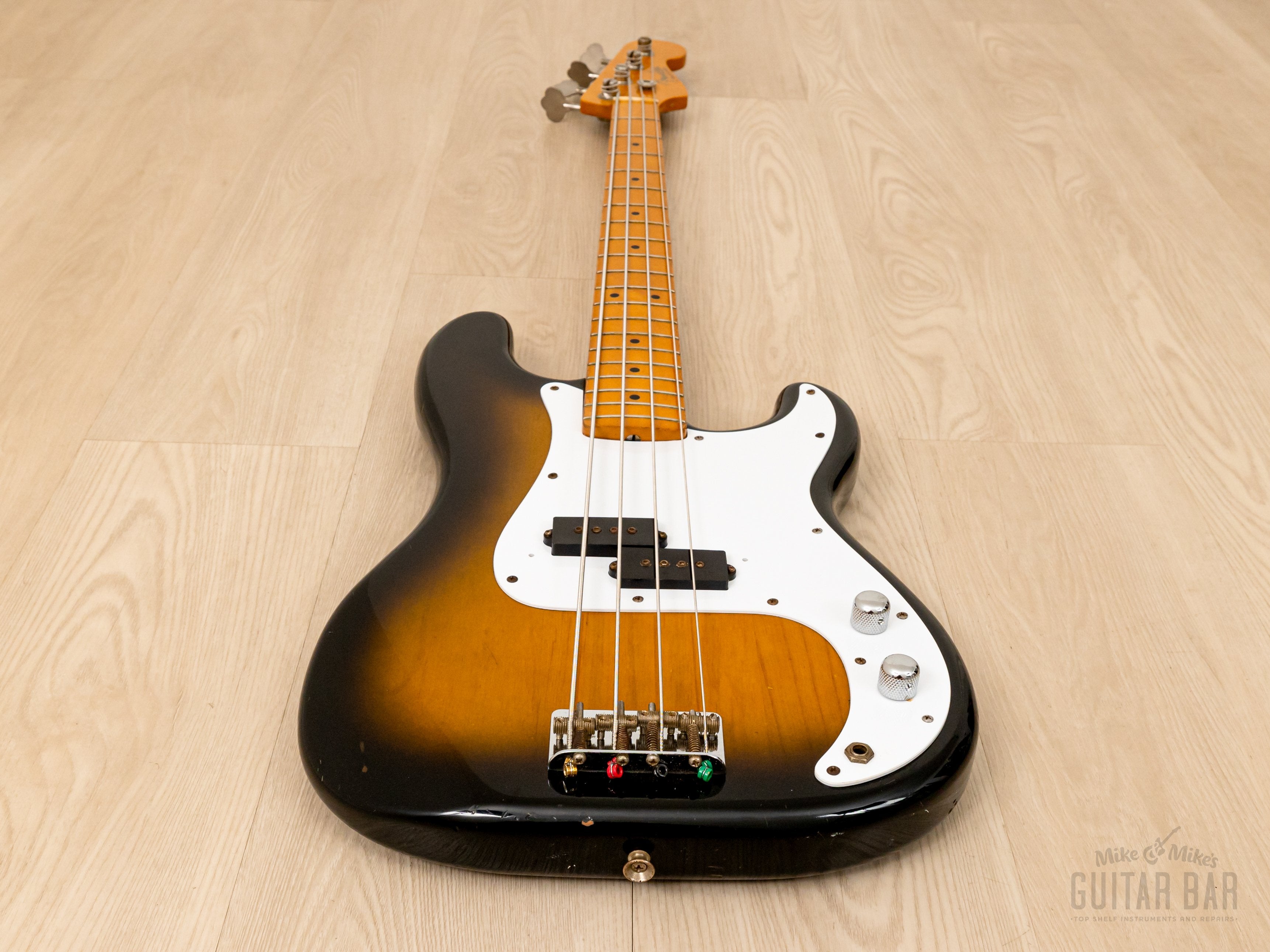 1990 Fender Precision Bass ‘57 Vintage Reissue PB57-700 Sunburst w/ Dimarzio, Japan MIJ Fujigen