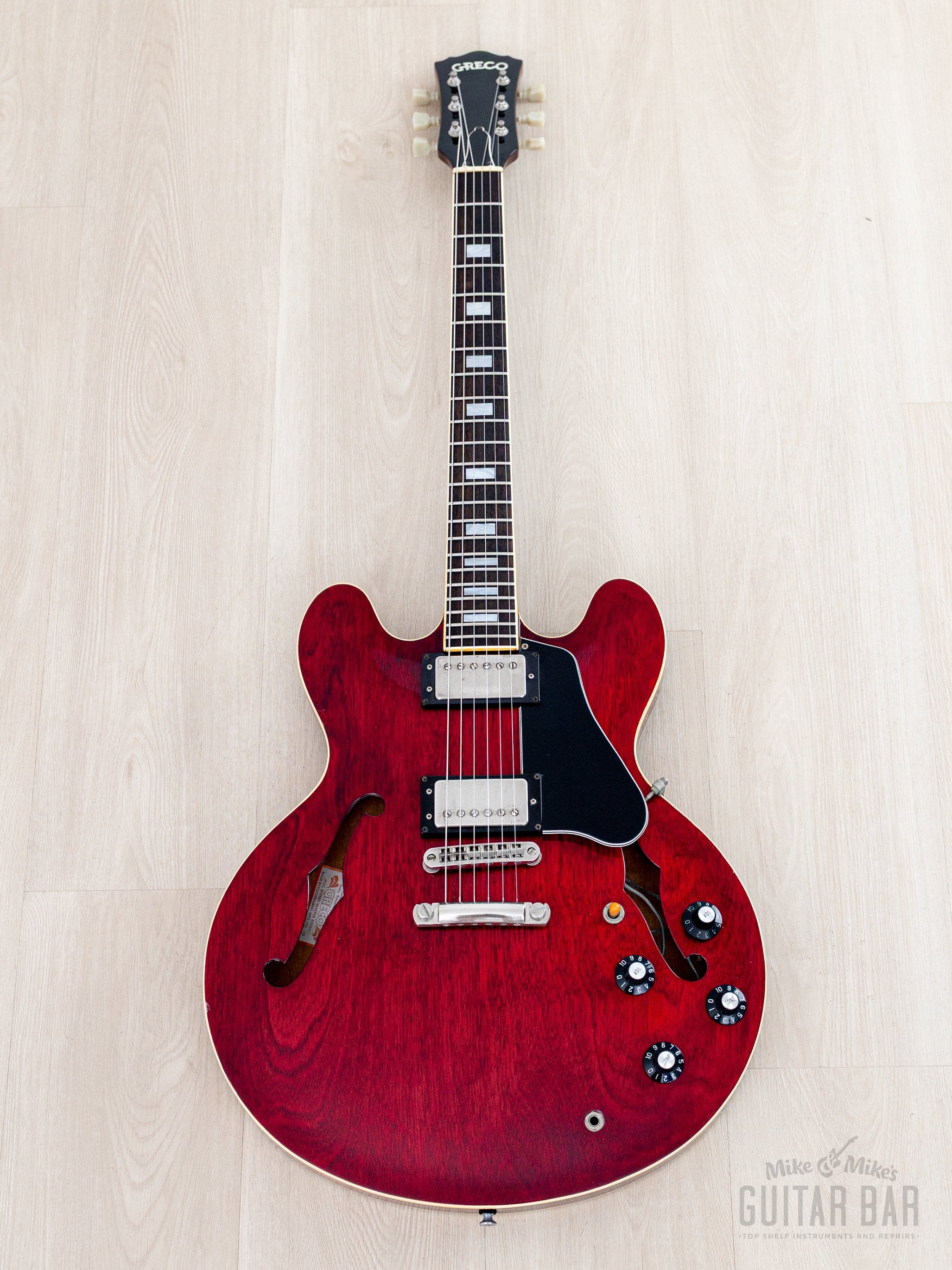 1979 Greco SA-550 Vintage ES Guitar Cherry, Near-Mint w/ Maxon U-1000