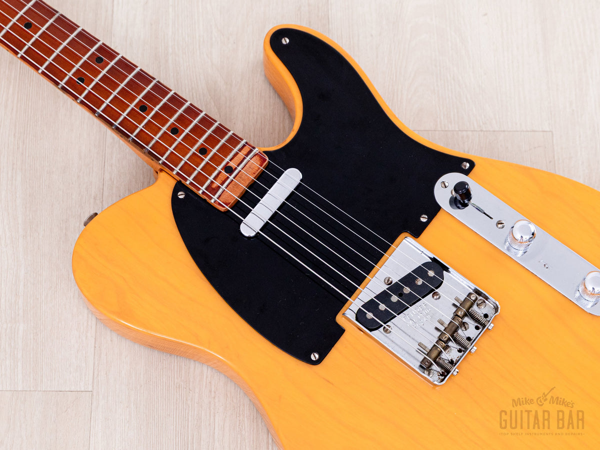 1996 Fender AV '52 Telecaster pickups, bridge and controls close-up