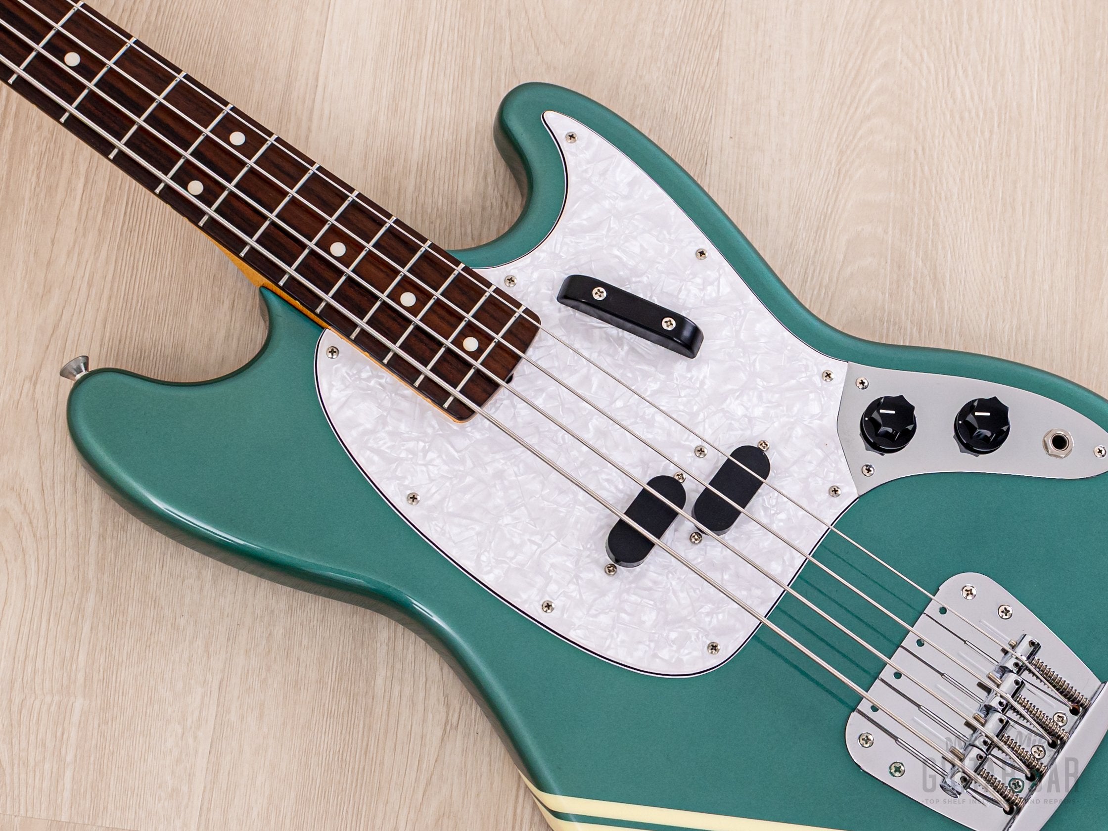 2002 Fender Competition Mustang Bass '69 Vintage Reissue MB98-75SD/CO Ocean Turquoise w/ Hangtags, Japan CIJ