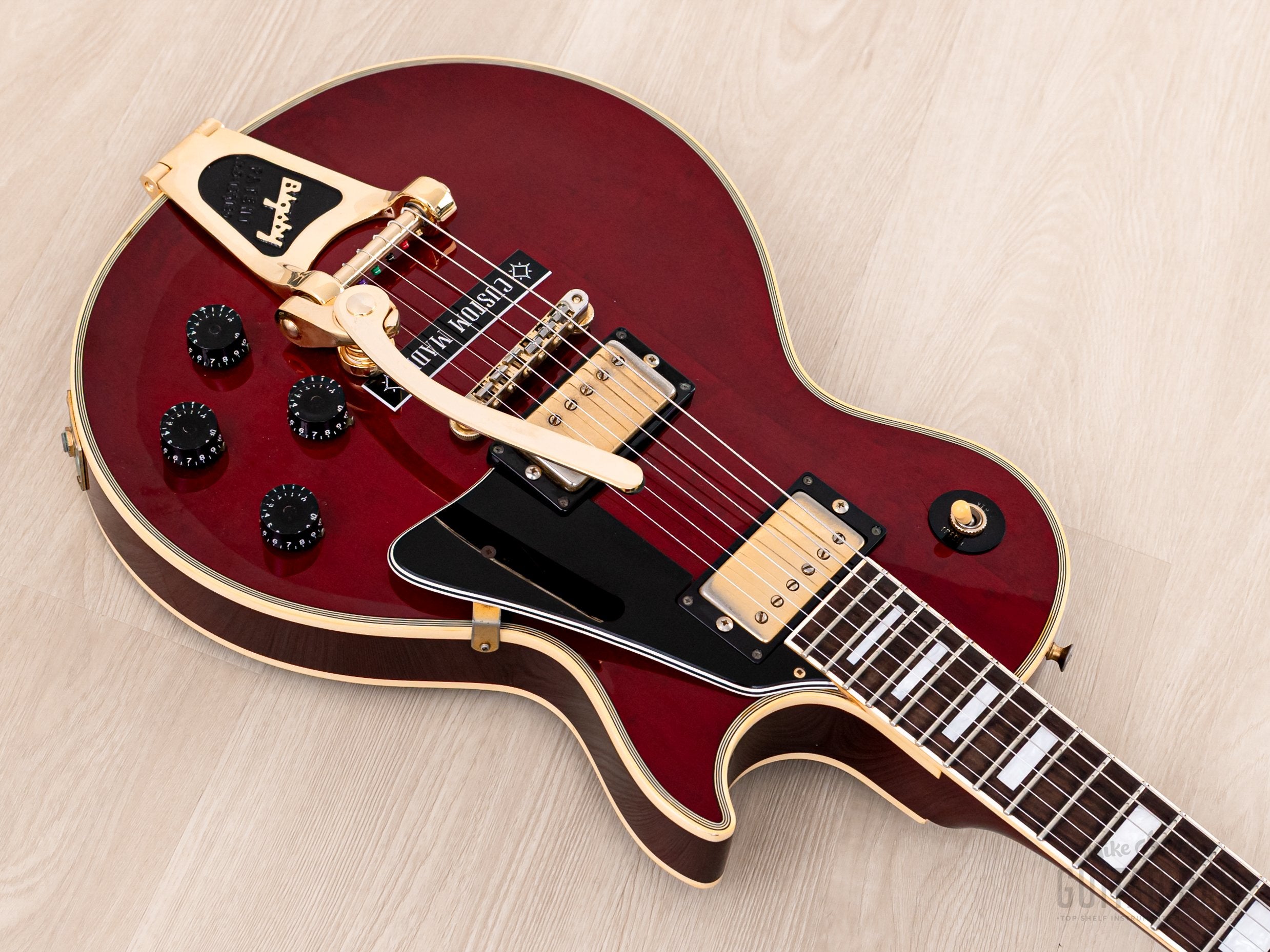 1988 Orville By Gibson Les Paul Custom Wine Red w/ Bigsby, Bill Lawrence Pickups & Case