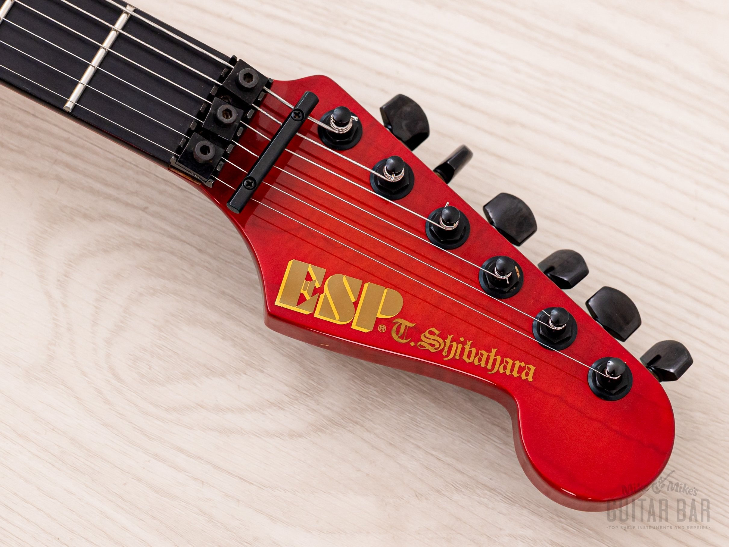 1980s ESP Custom Shop “T. Shibahara” Vintage Superstrat Pink Sunburst w/ Floyd Rose, Dimarzio & Case