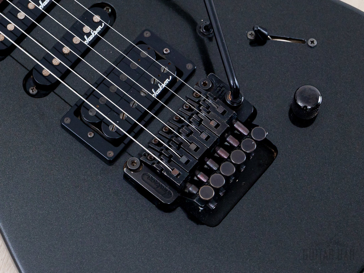 1991 Charvel by Jackson SSH superstrat pickups and bridge close-up