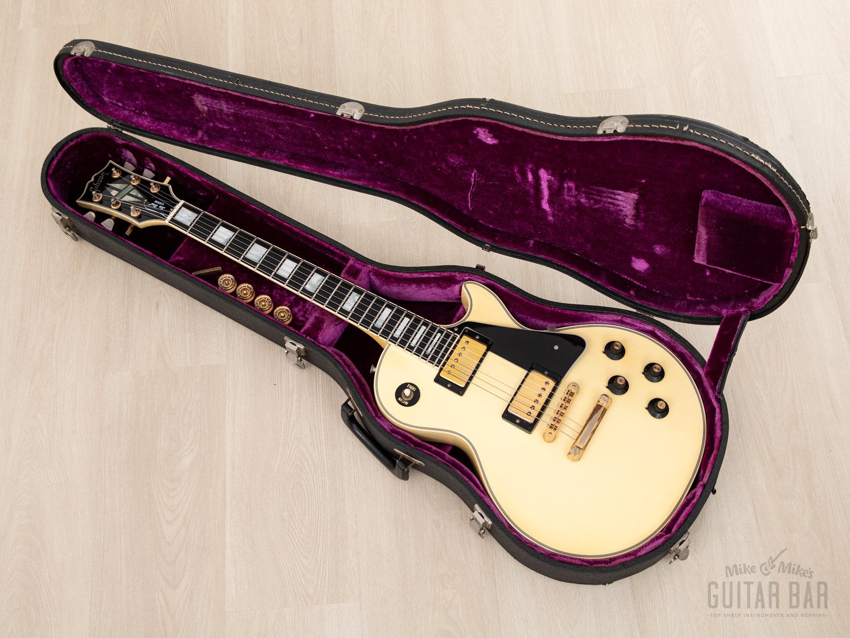 1974 Gibson Les Paul Custom Vintage Guitar Alpine White w/ Case, Randy Rhoads