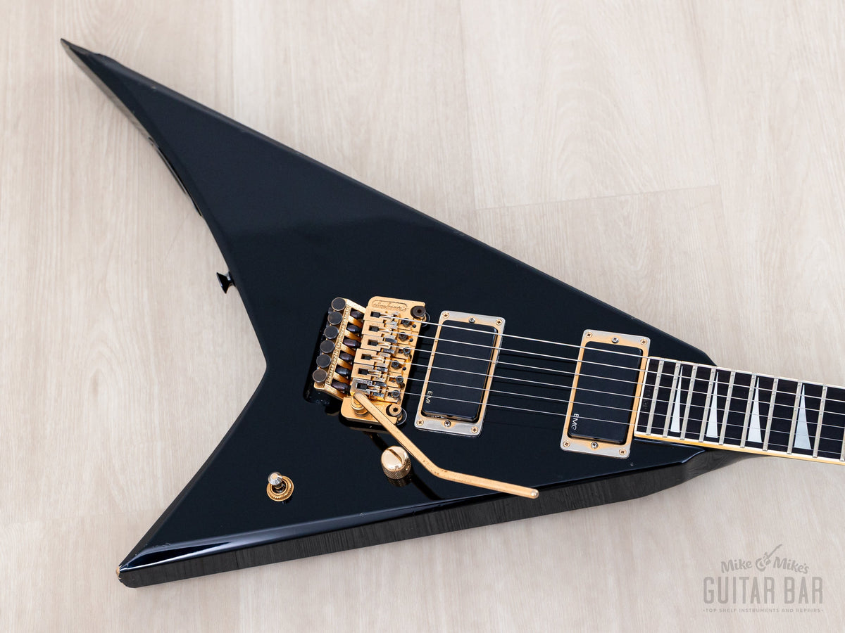 1991 Grover Jackson Dan Spitz Rhoads V reverse angled front view