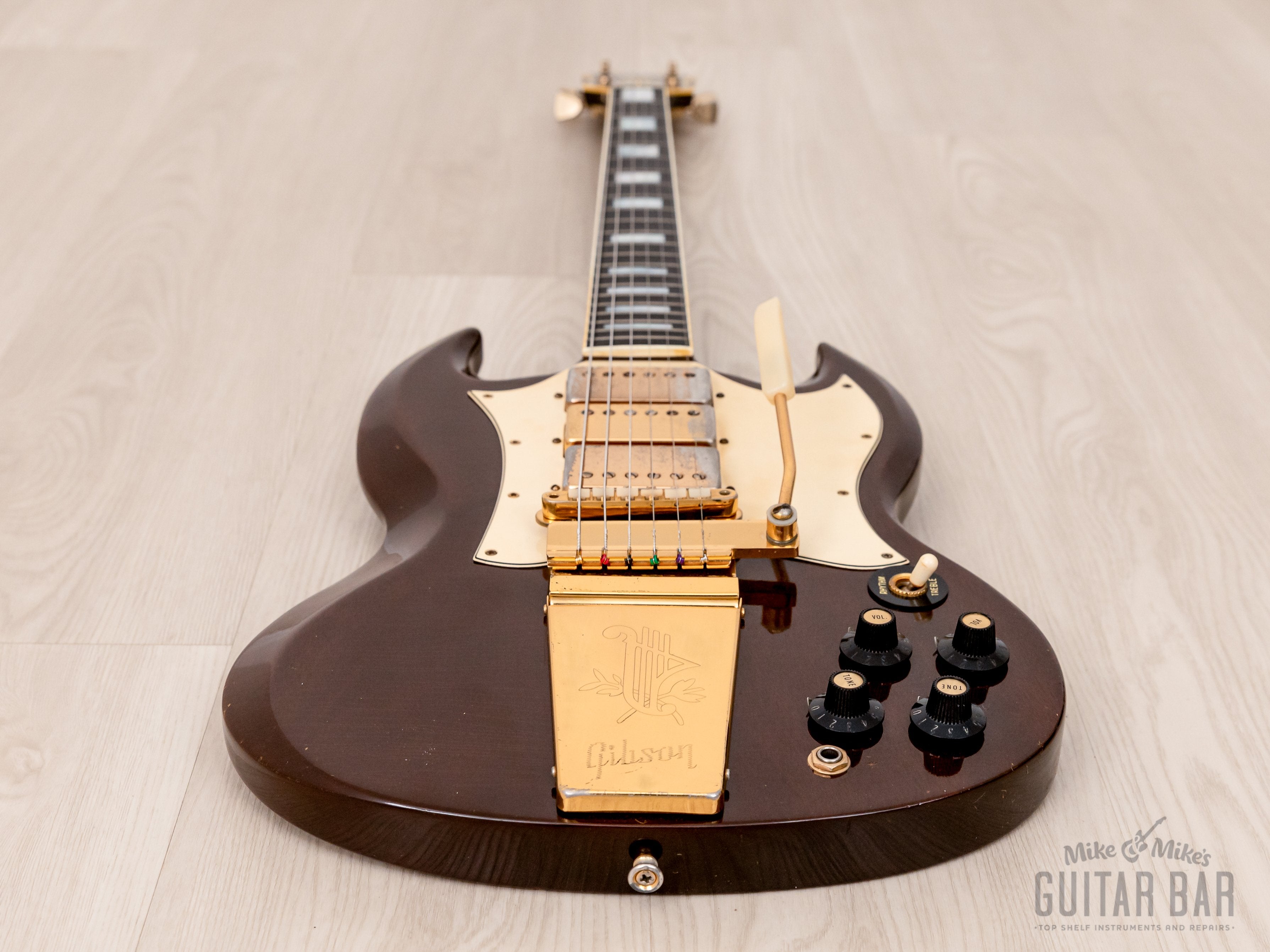 1969 Gibson SG Custom Vintage Guitar Walnut, 100% Original w/ Pat # T-Tops & Case, Jim Root-Owned