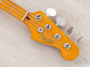 Headstock front with Fender decal, maple fretboard