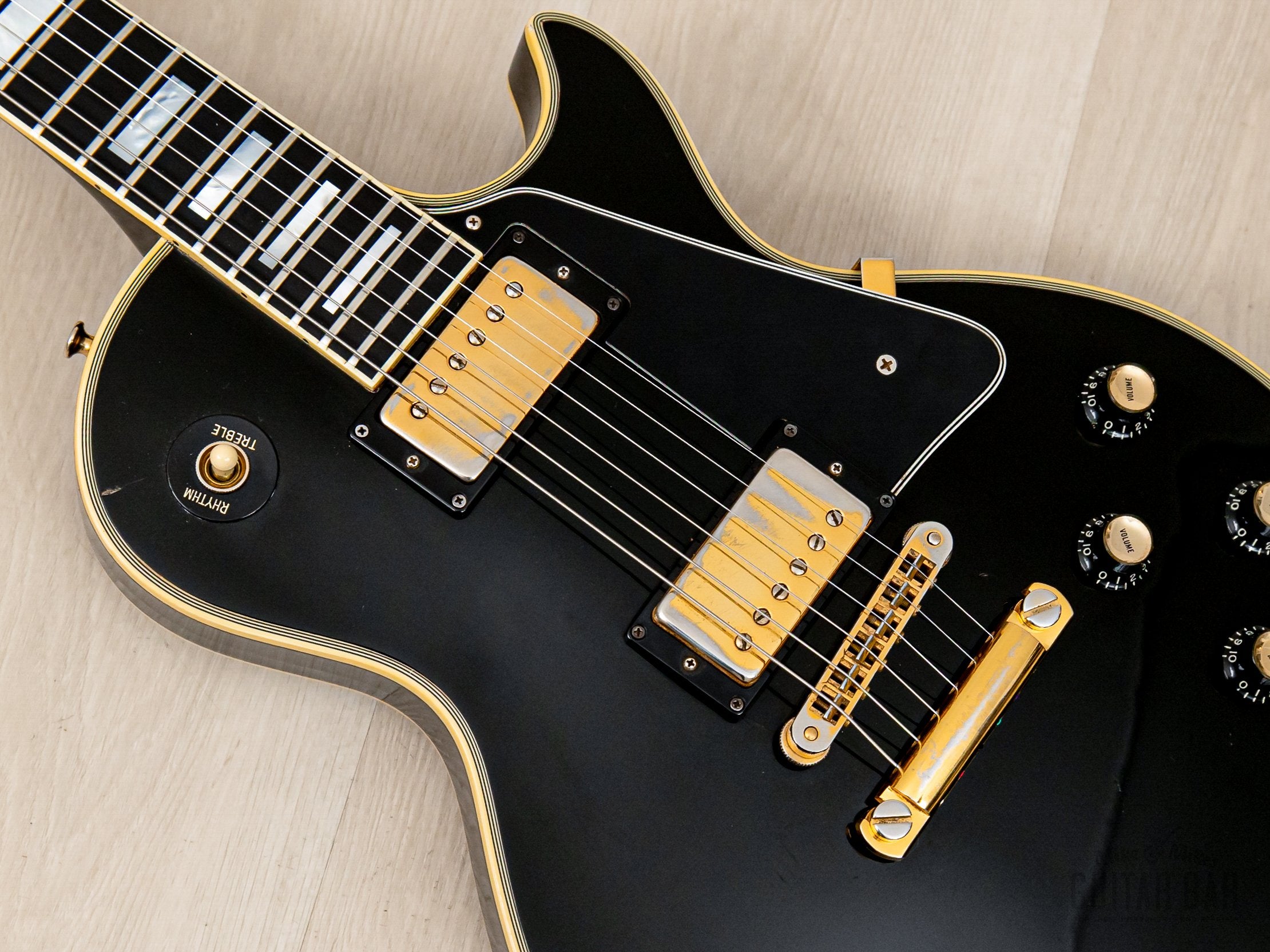 1976 Gibson Les Paul Custom Black Beauty Vintage Electric Guitar w/ T Tops, Case