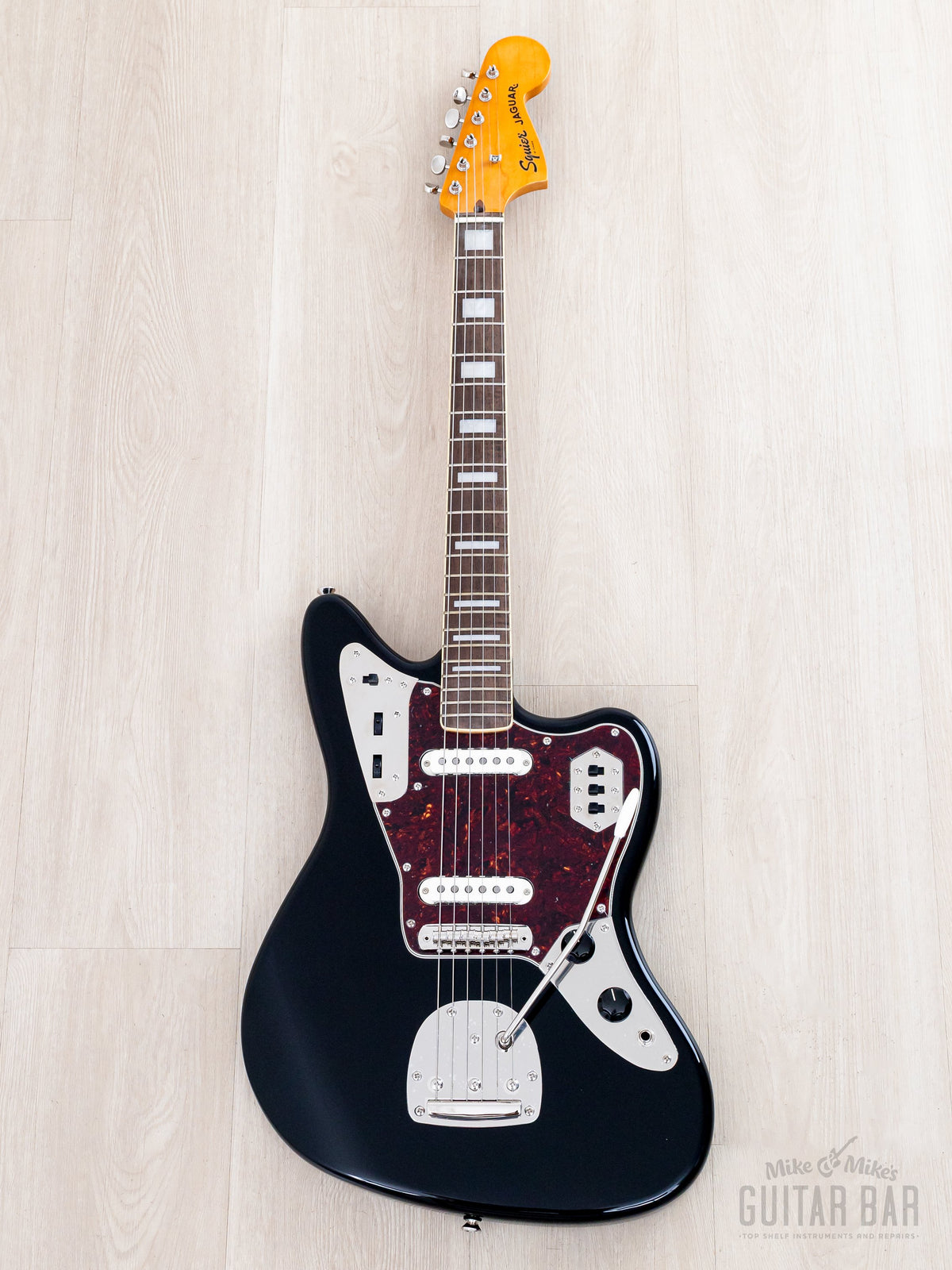 Classic Vibe 70s Jaguar Black full front view