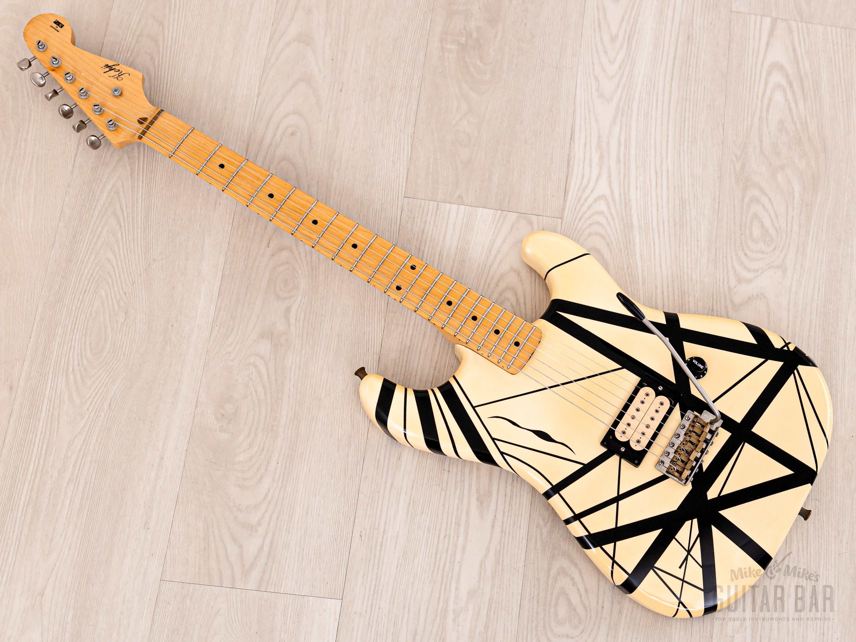 ESP Custom Shop EVH-Style Eruption Striped Superstrat w/ DiMarzio, Twe