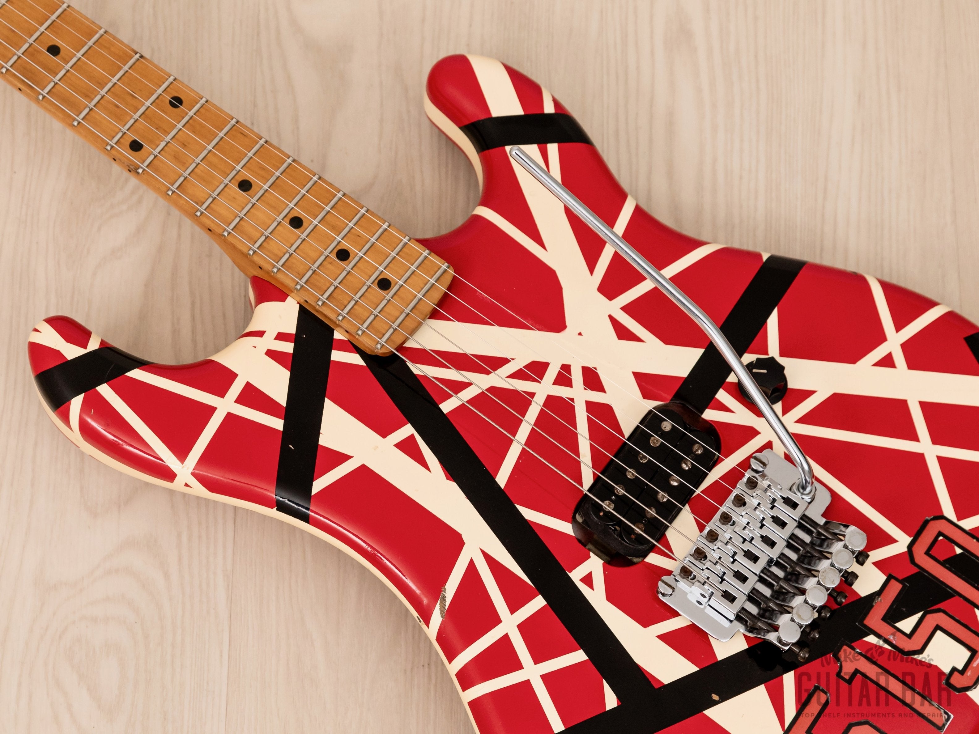 1990s ESP EVH Frankenstrat 5150 VH-250 Striped w/ Floyd Rose, Japan