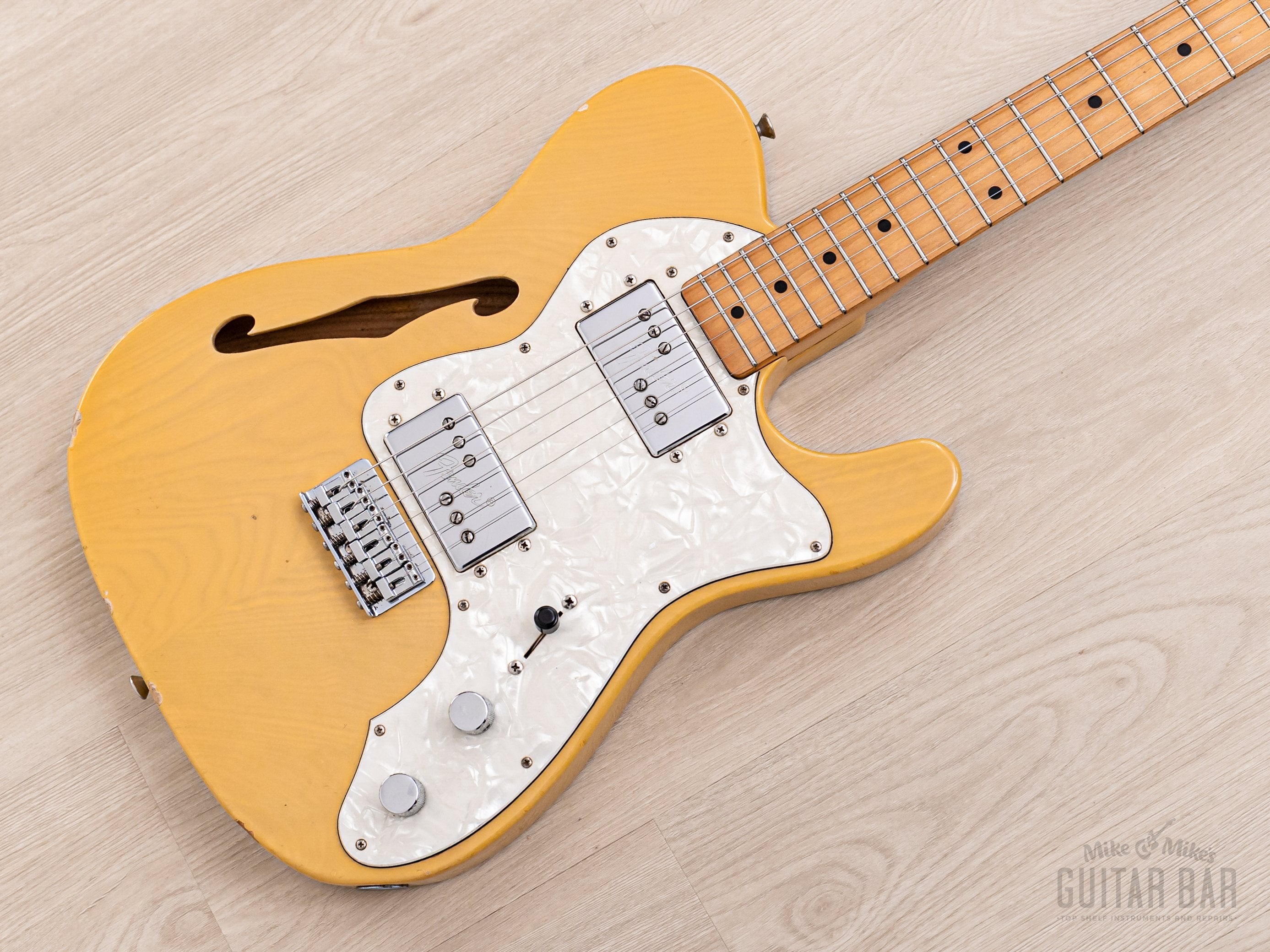 1983 Fender JV Telecater Thinline ‘72 Vintage Reissue TN72-70 Butterscotch w/ Wide Range, Japan MIJ Fujigen