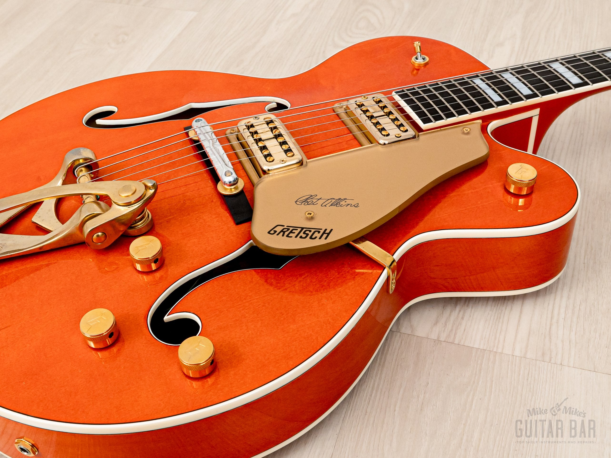 2000 Gretsch G6120 Western Orange w/ TV Jones, Tru-Arc, Case, Tags & COA