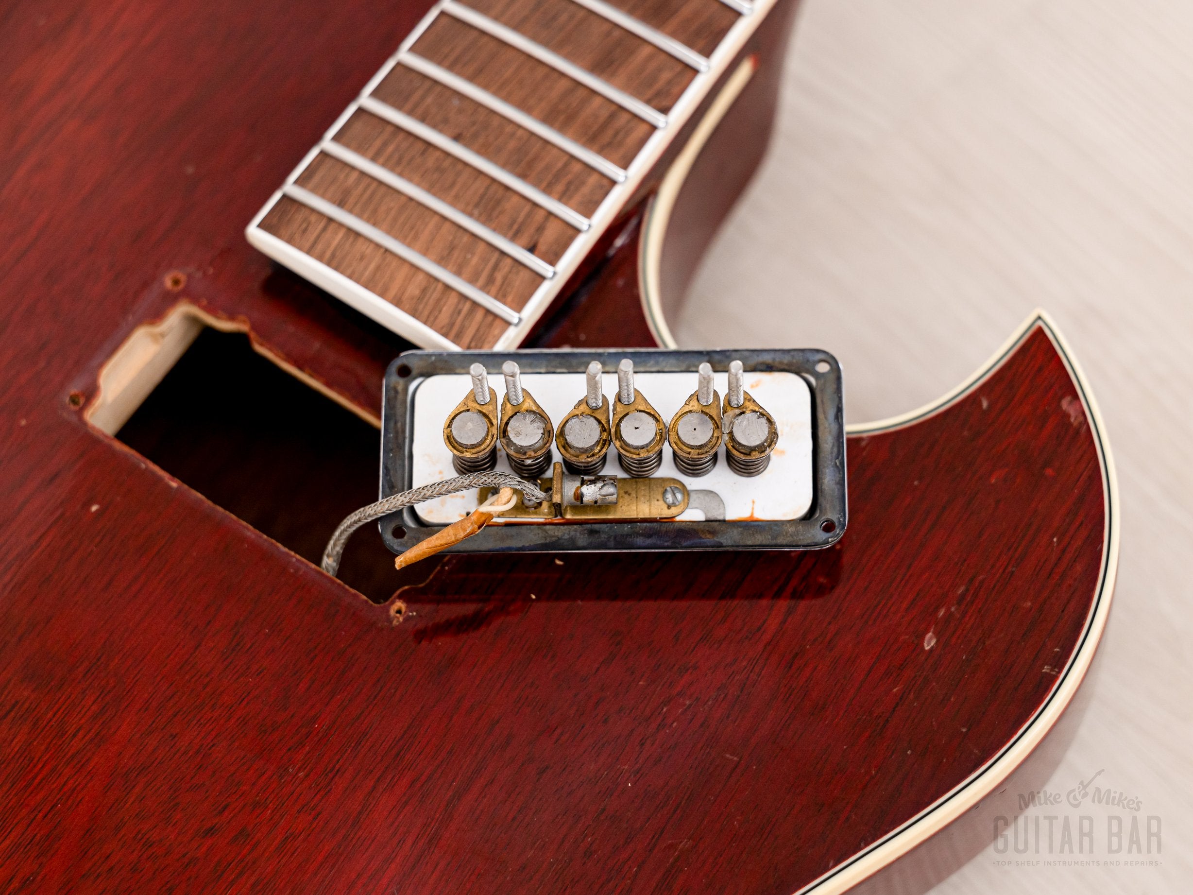 1961 Guild Starfire I Vintage Hollowbody Electric Guitar Cherry Red w/ DeArmond DynaSonic, Case